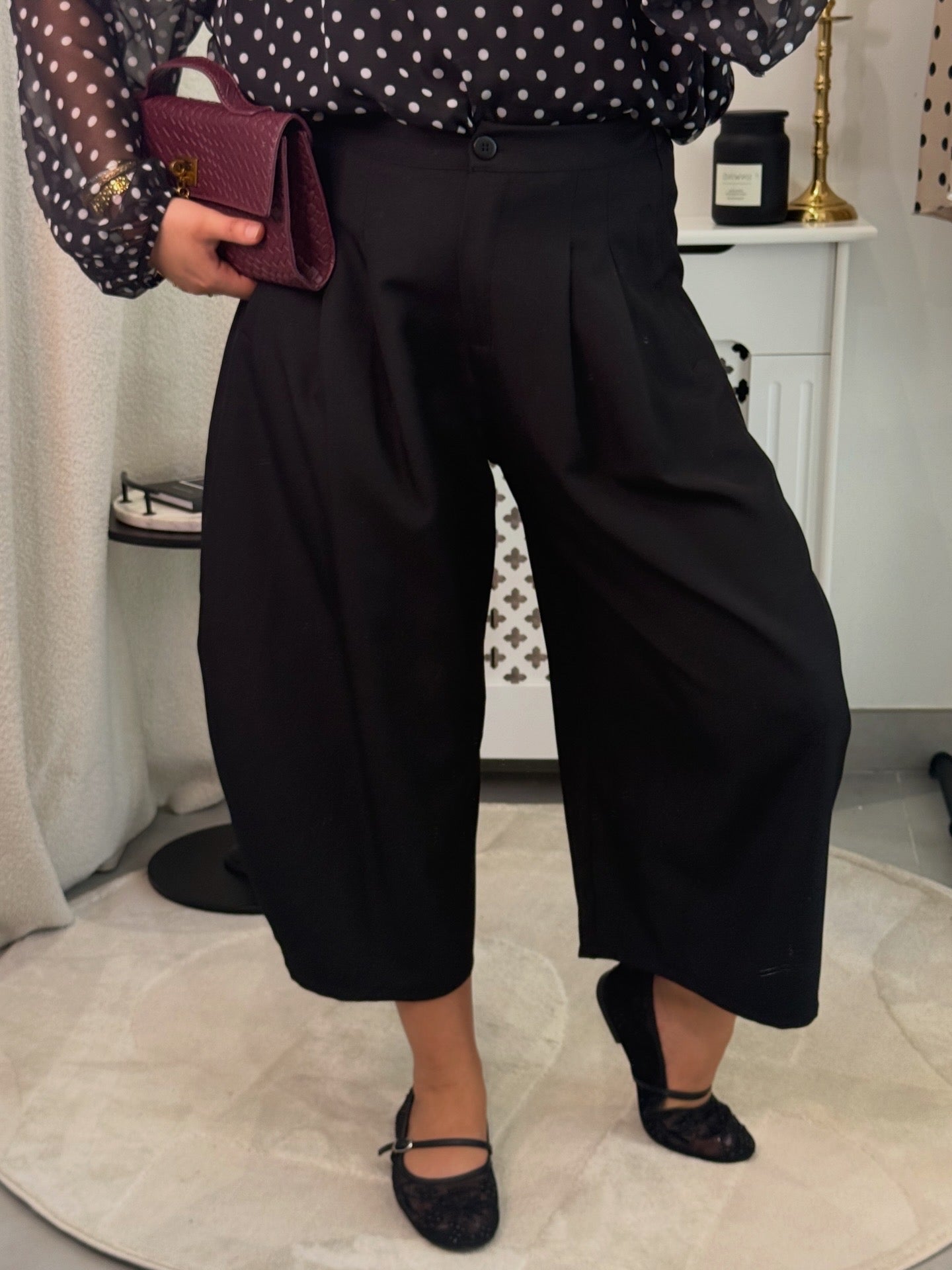Pantalon 3/4 ballon noir