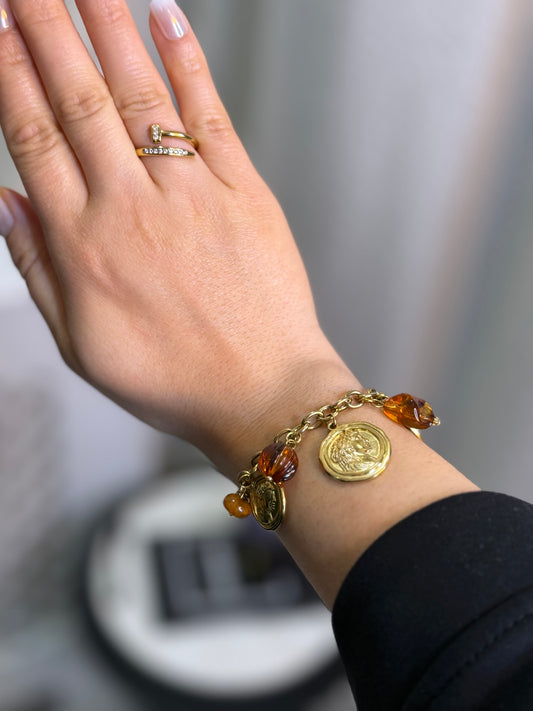 Bracelet Breloques marron