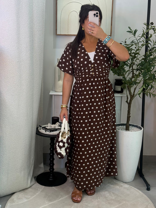 Robe Gloria marron