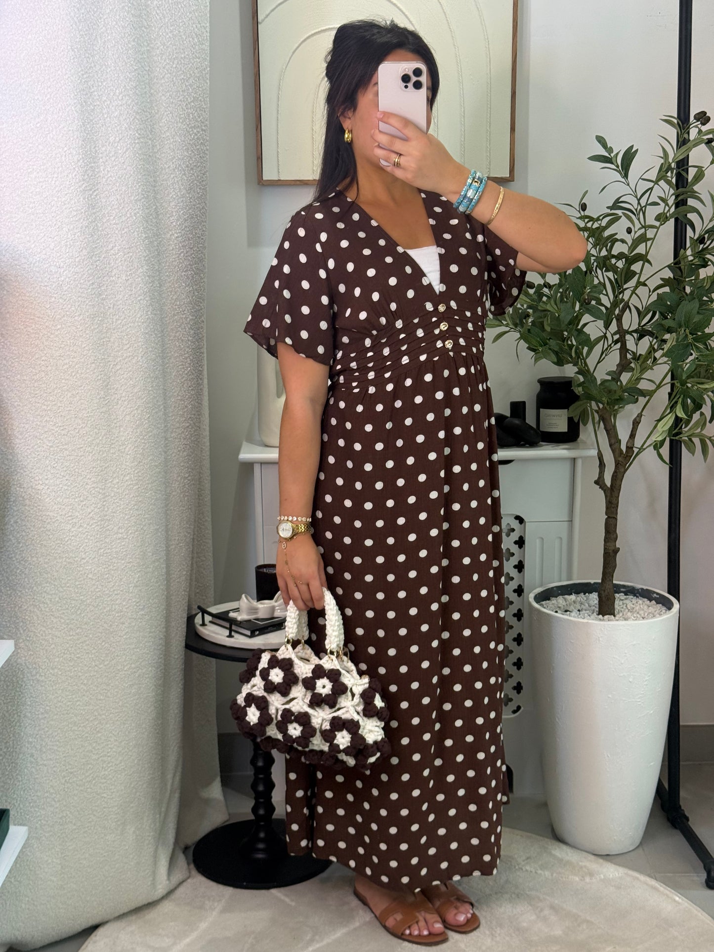 Robe Gloria marron