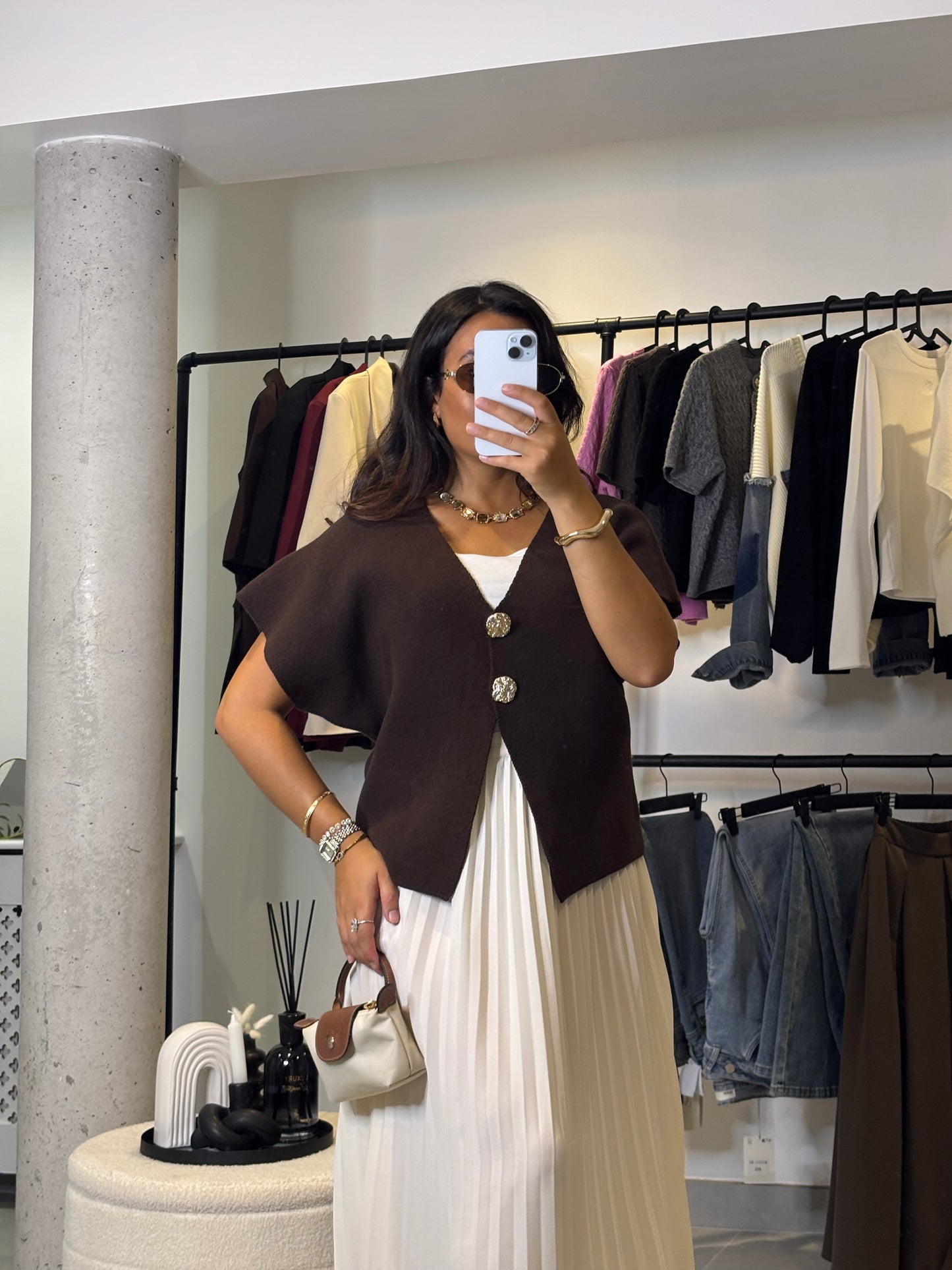 Gilet Milky marron