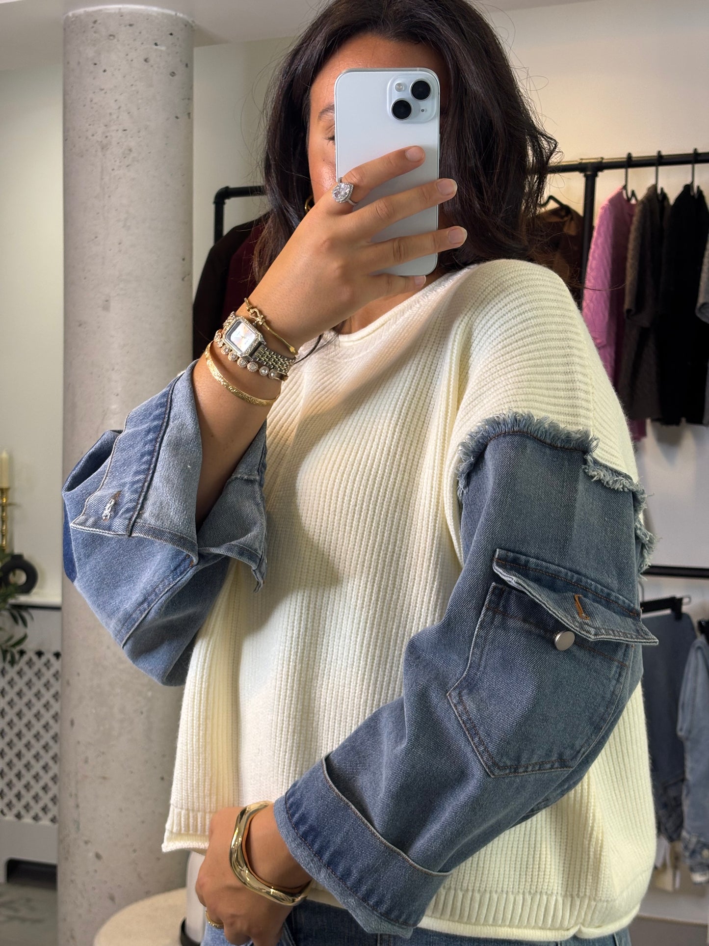 Pull jean oversize