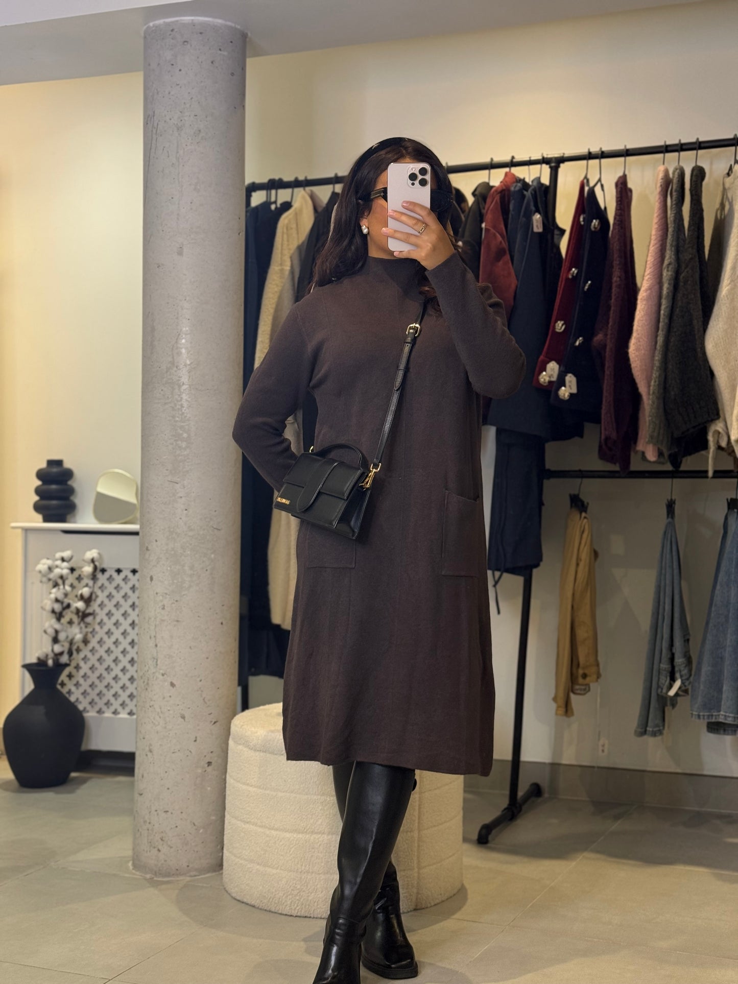 Robe Pull Nissa chocolat