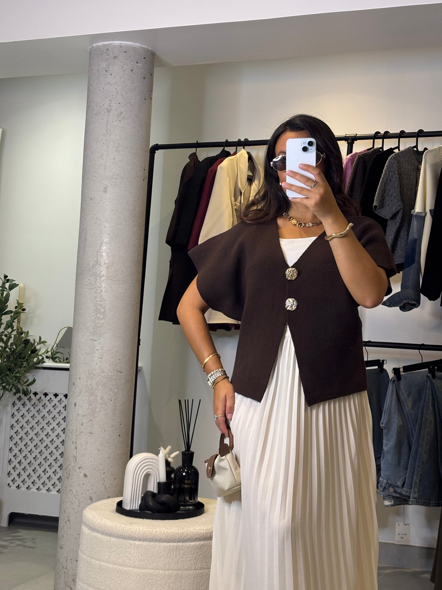 Gilet Milky marron