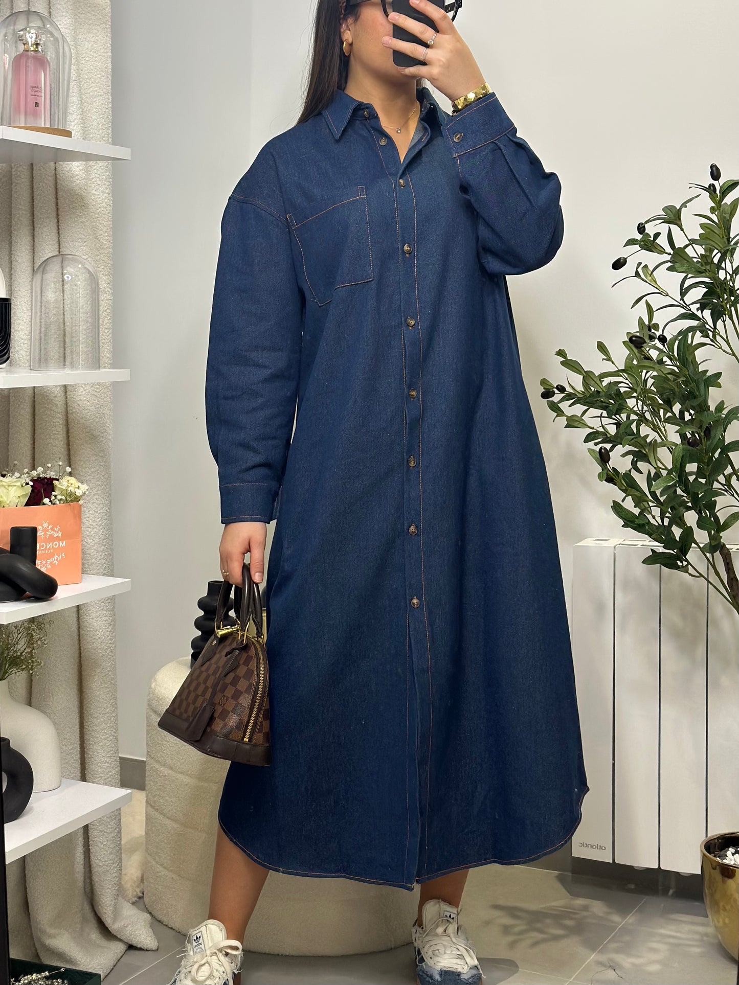 Robe chemise en jean