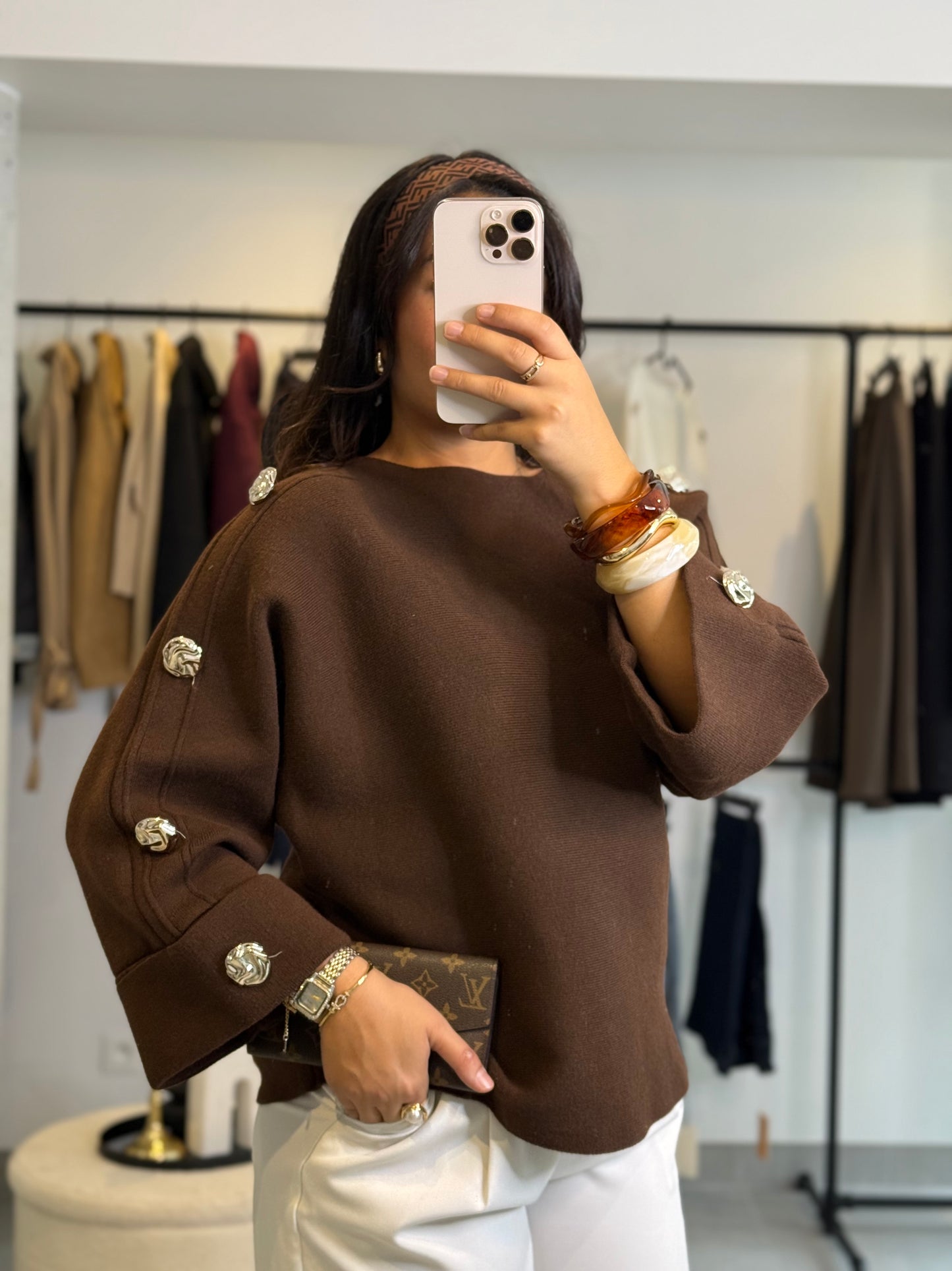 Pull Mery marron