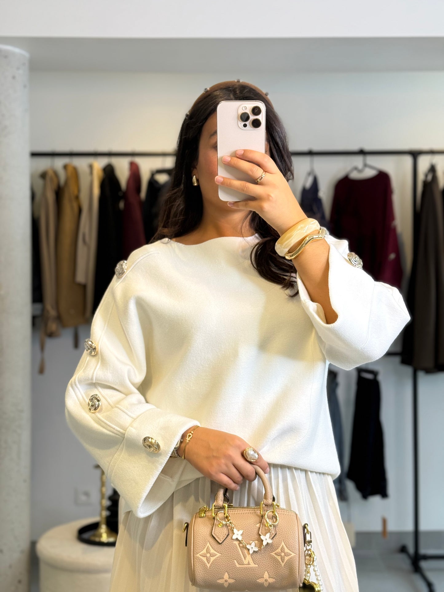 Pull Mery blanc