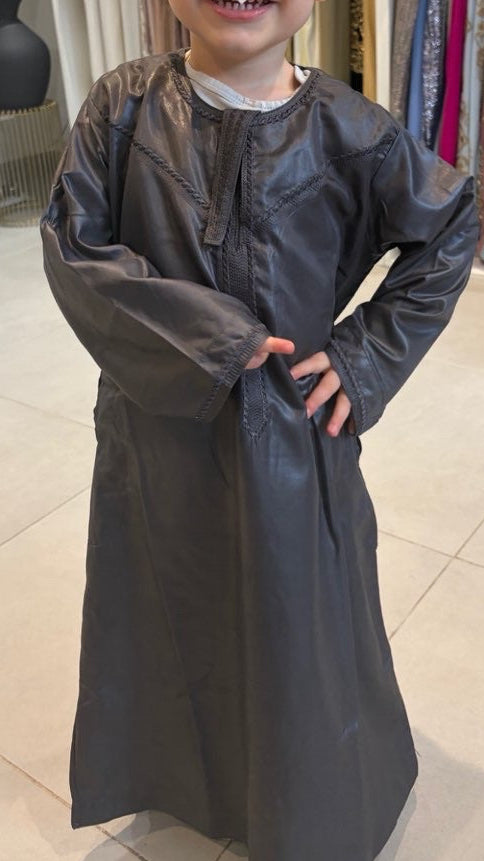 Qamis enfant anthracite