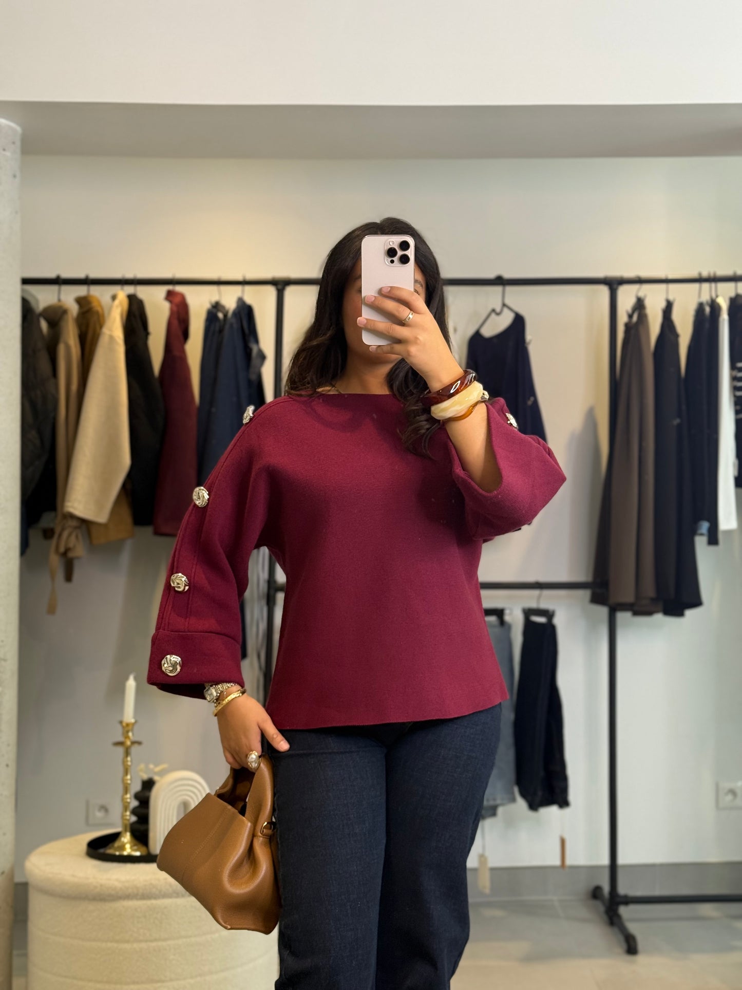 Pull Mery Bordeaux