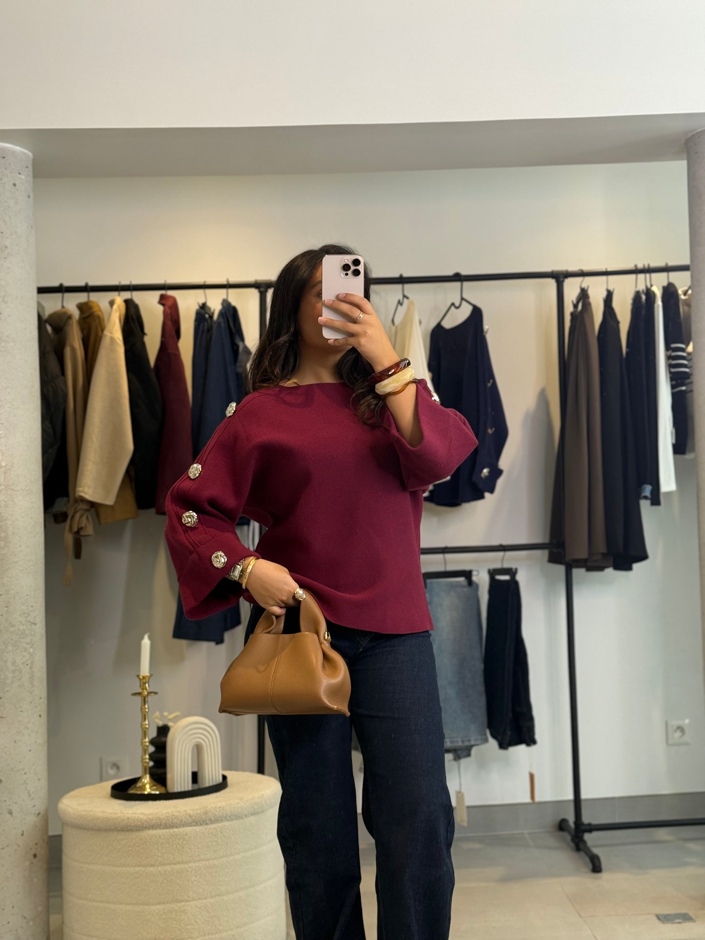 Pull Mery Bordeaux