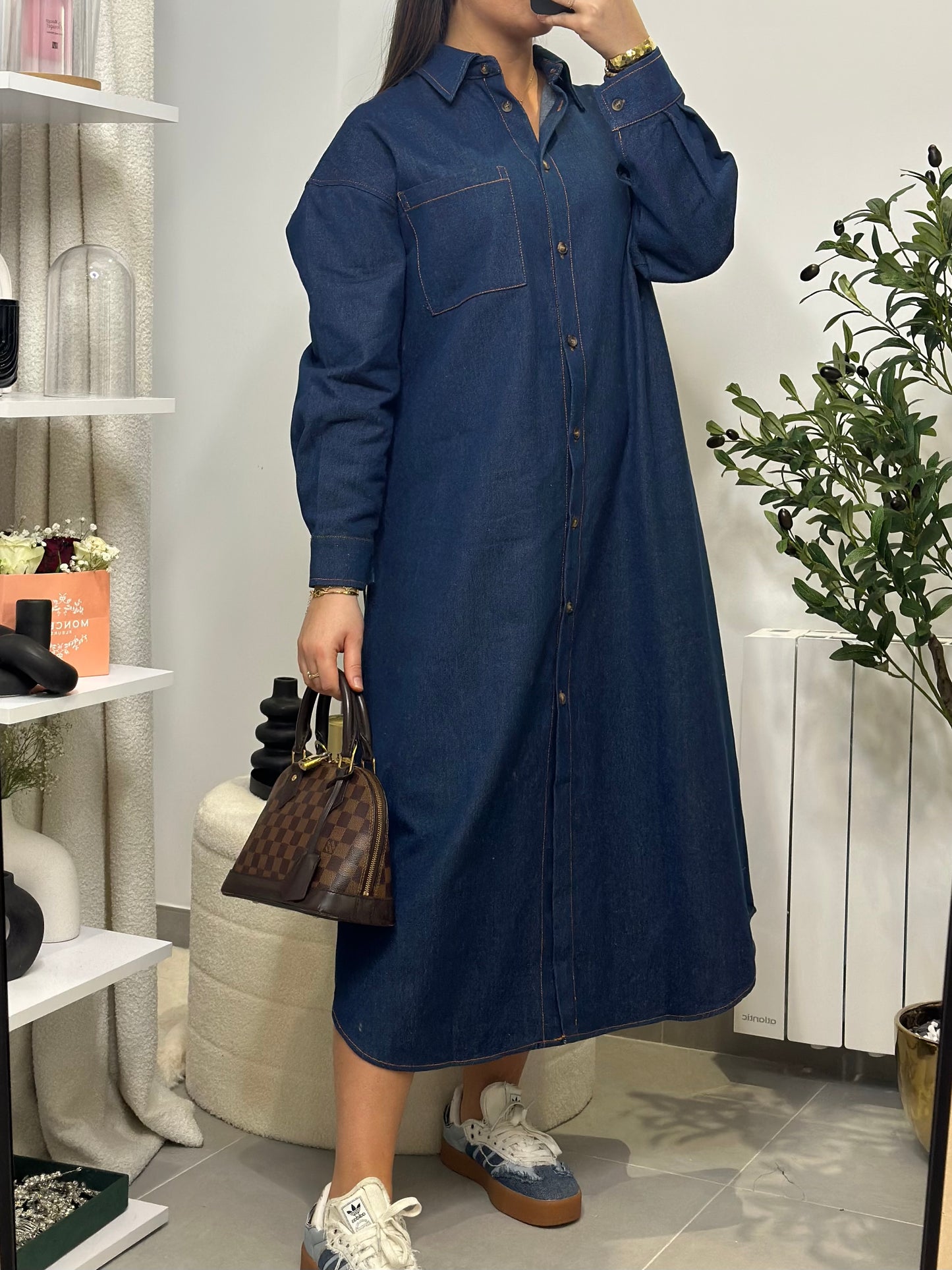 Robe chemise en jean