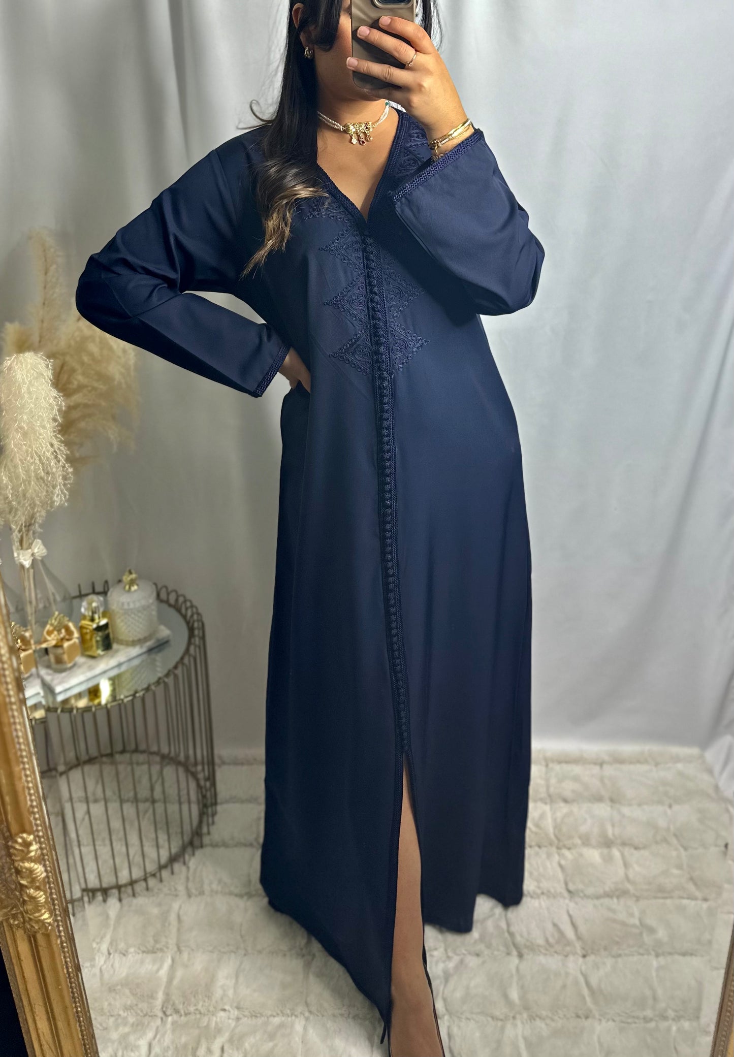 Caftan Kimono Zayna bleu marine