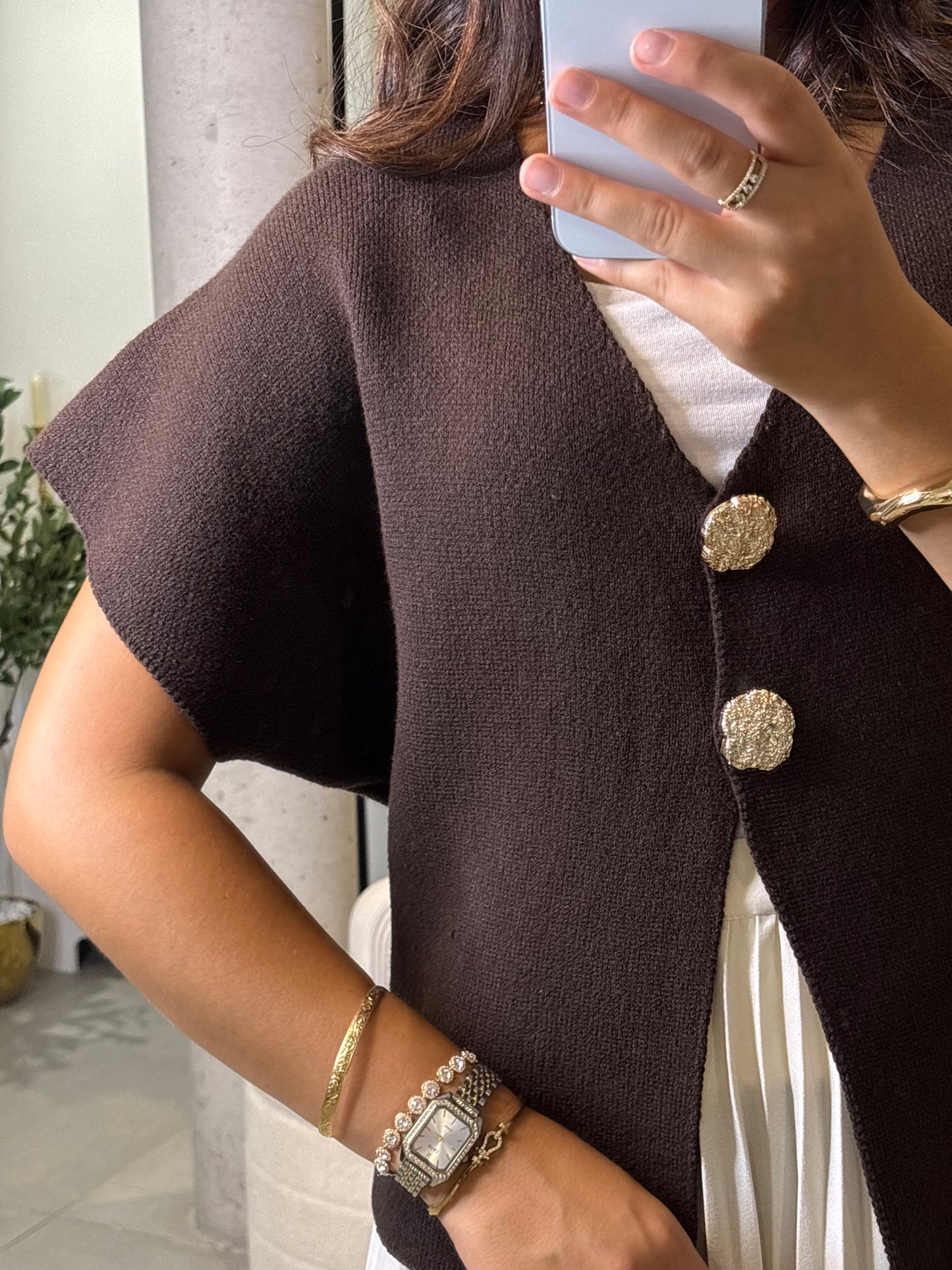 Gilet Milky marron