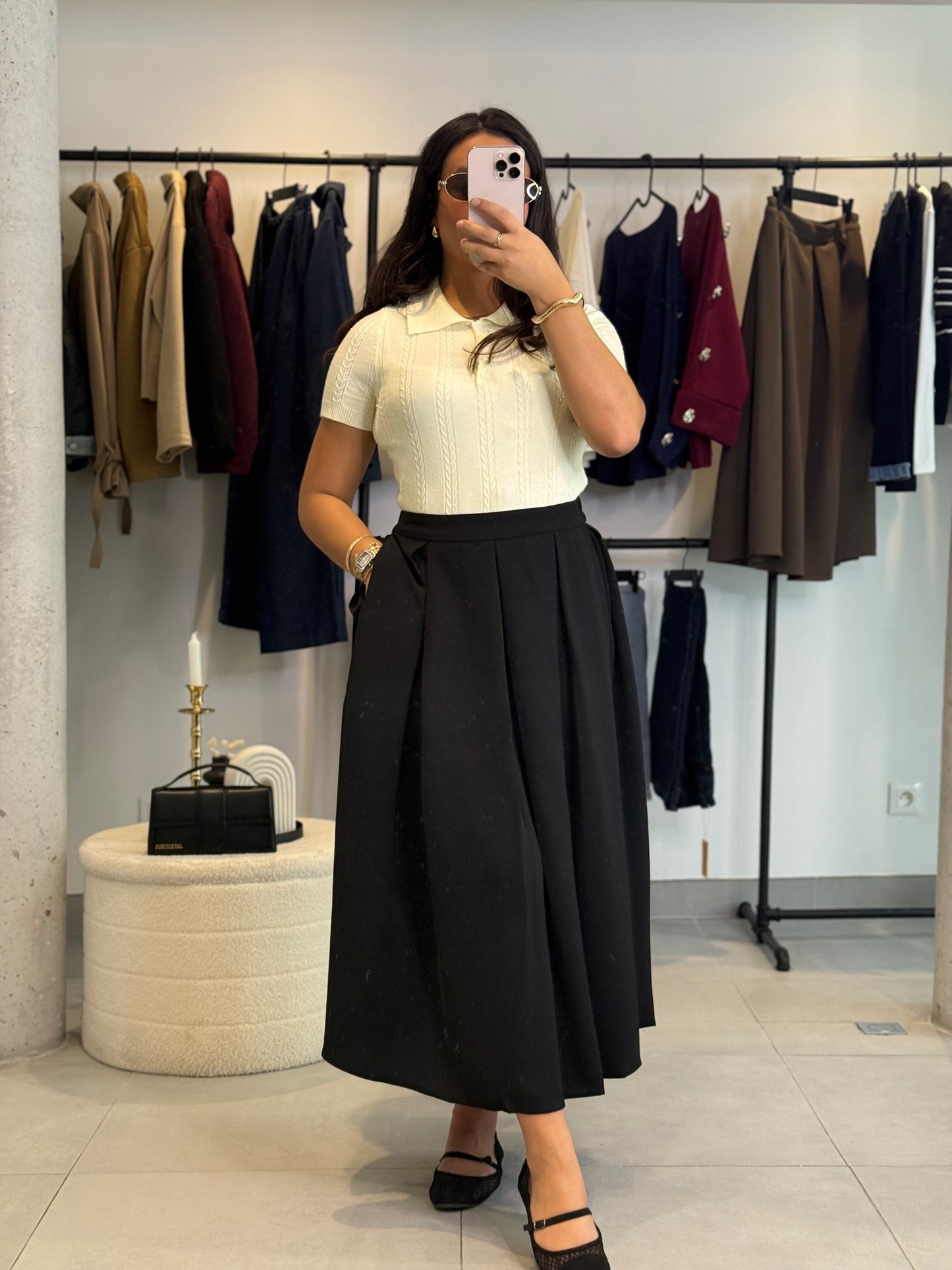 Jupe trapèze noire