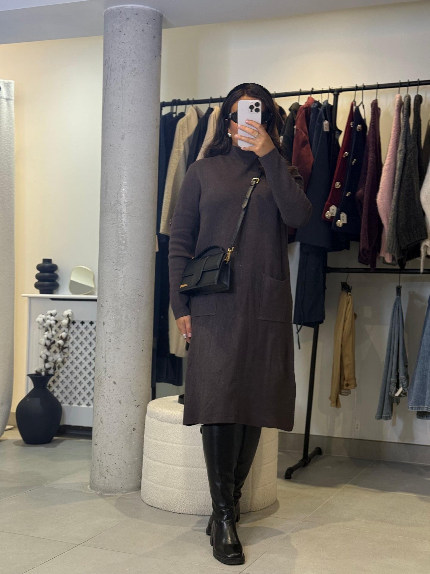 Robe Pull Nissa chocolat