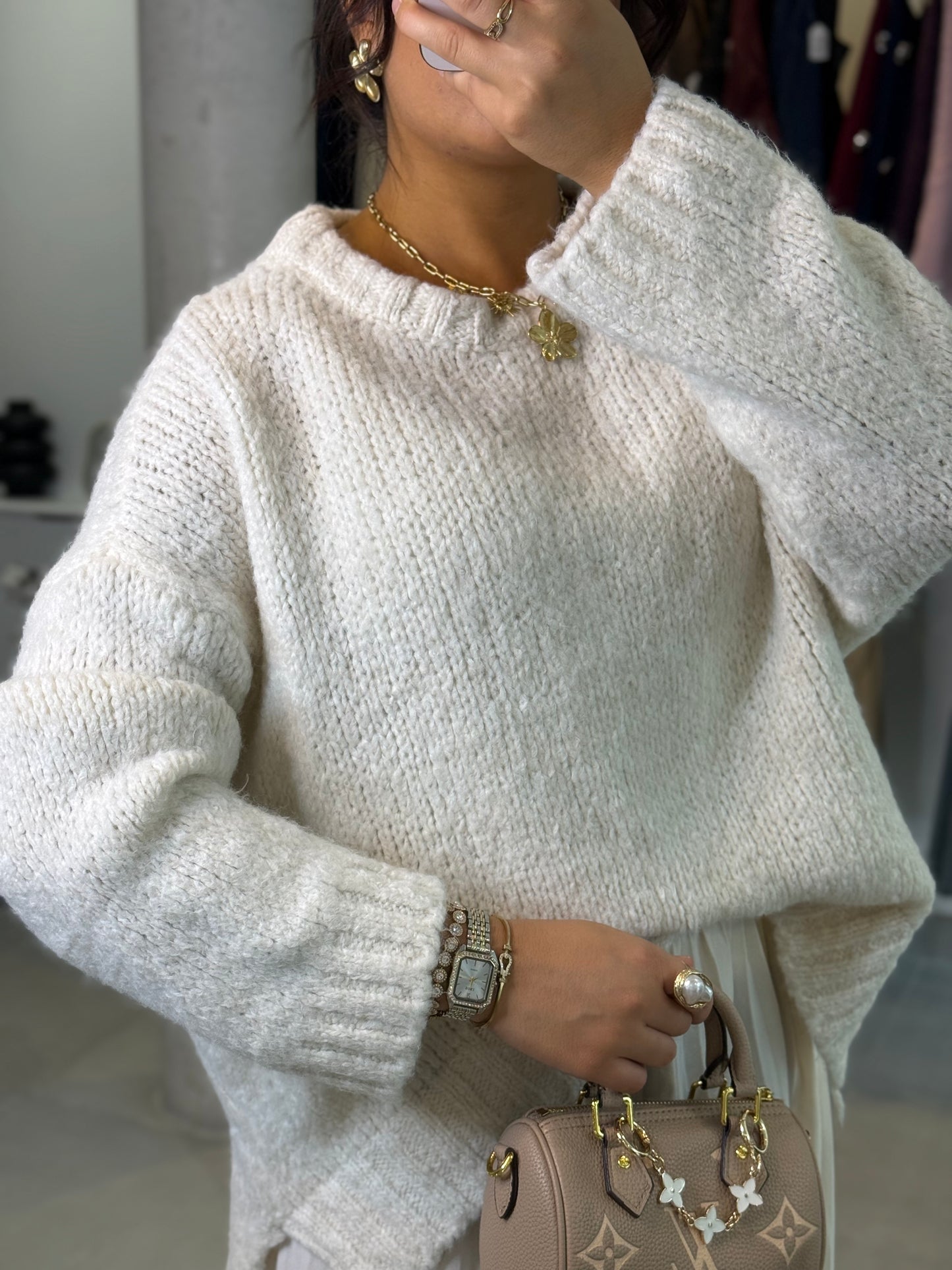 Pull Gaby écru