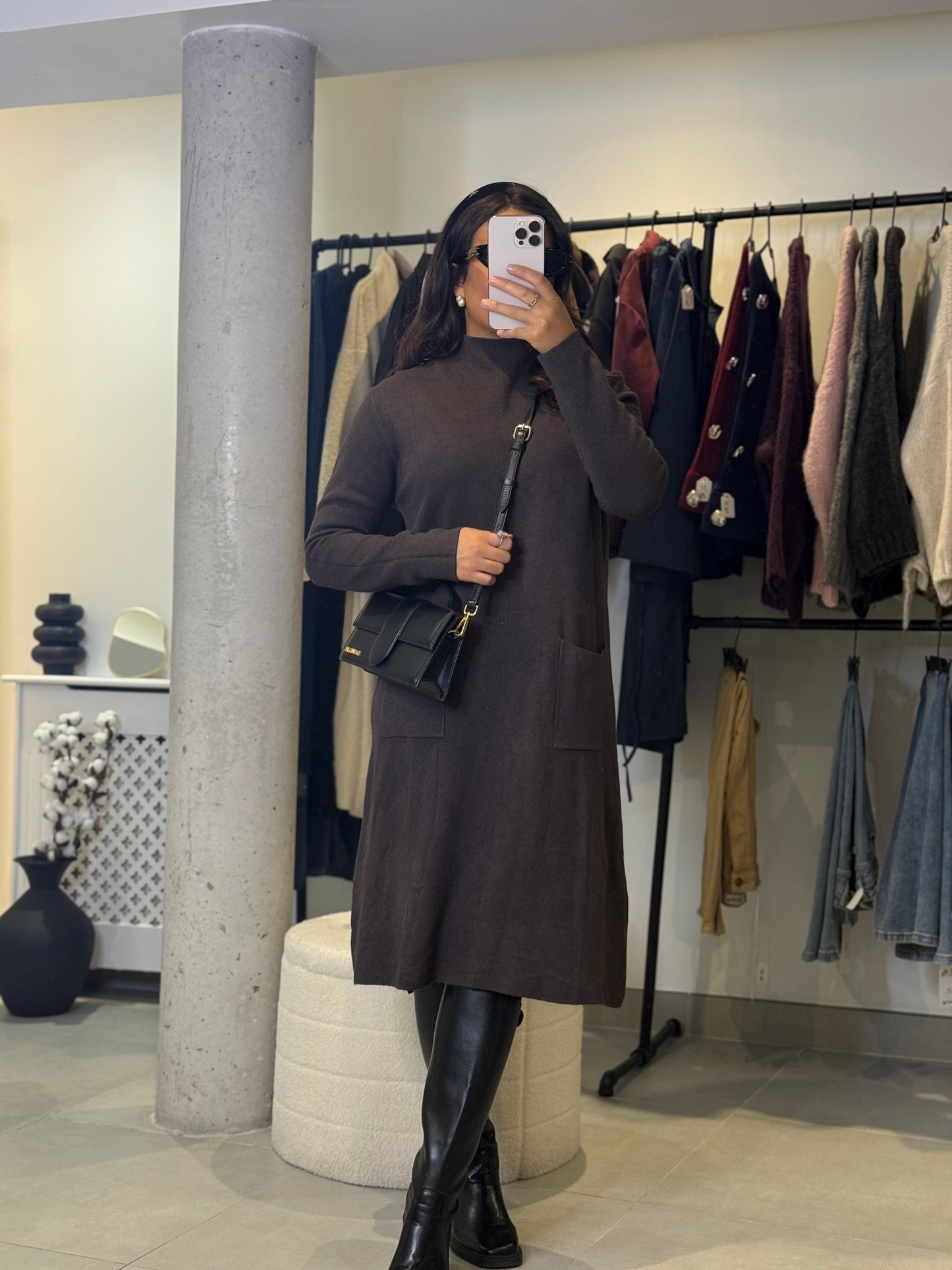 Robe Pull Nissa chocolat