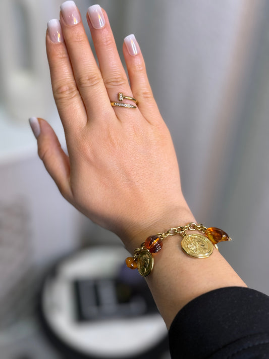 Bracelet Breloques marron