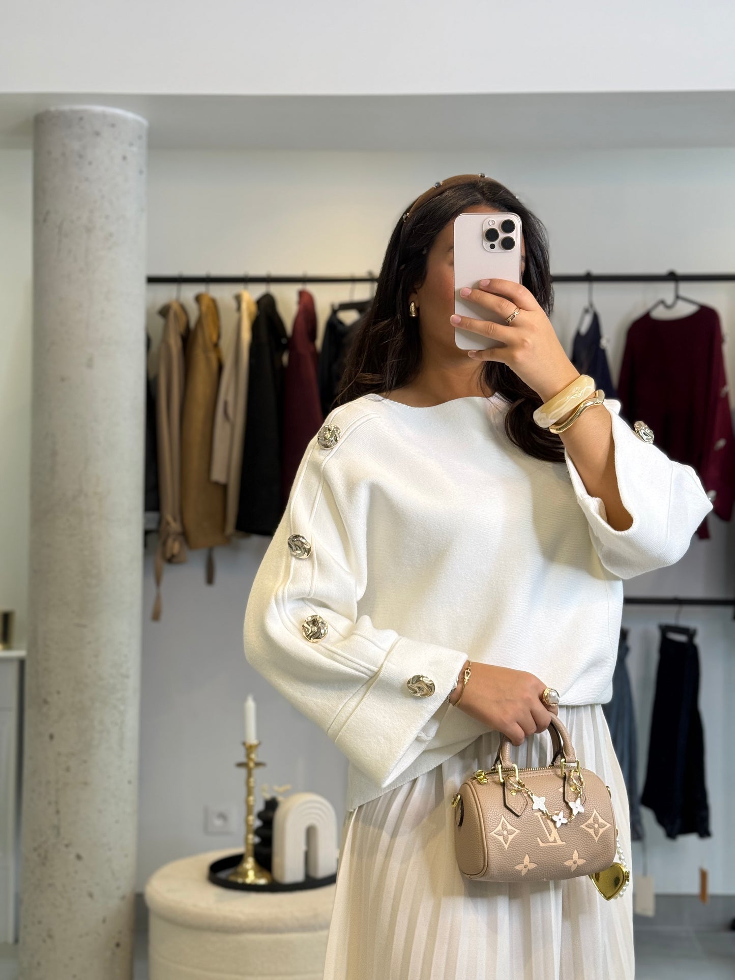 Pull Mery blanc