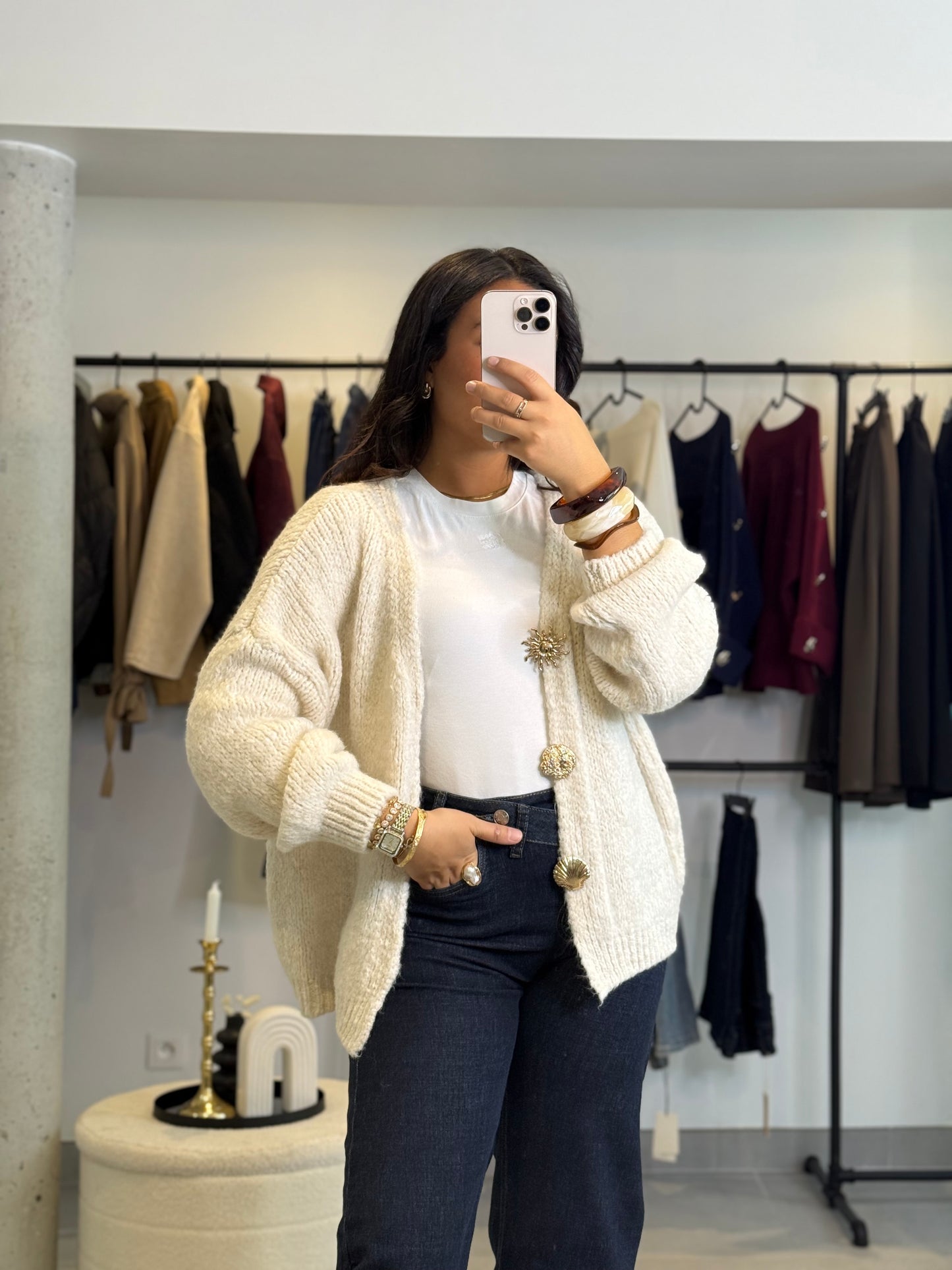 Gilet Stella écru