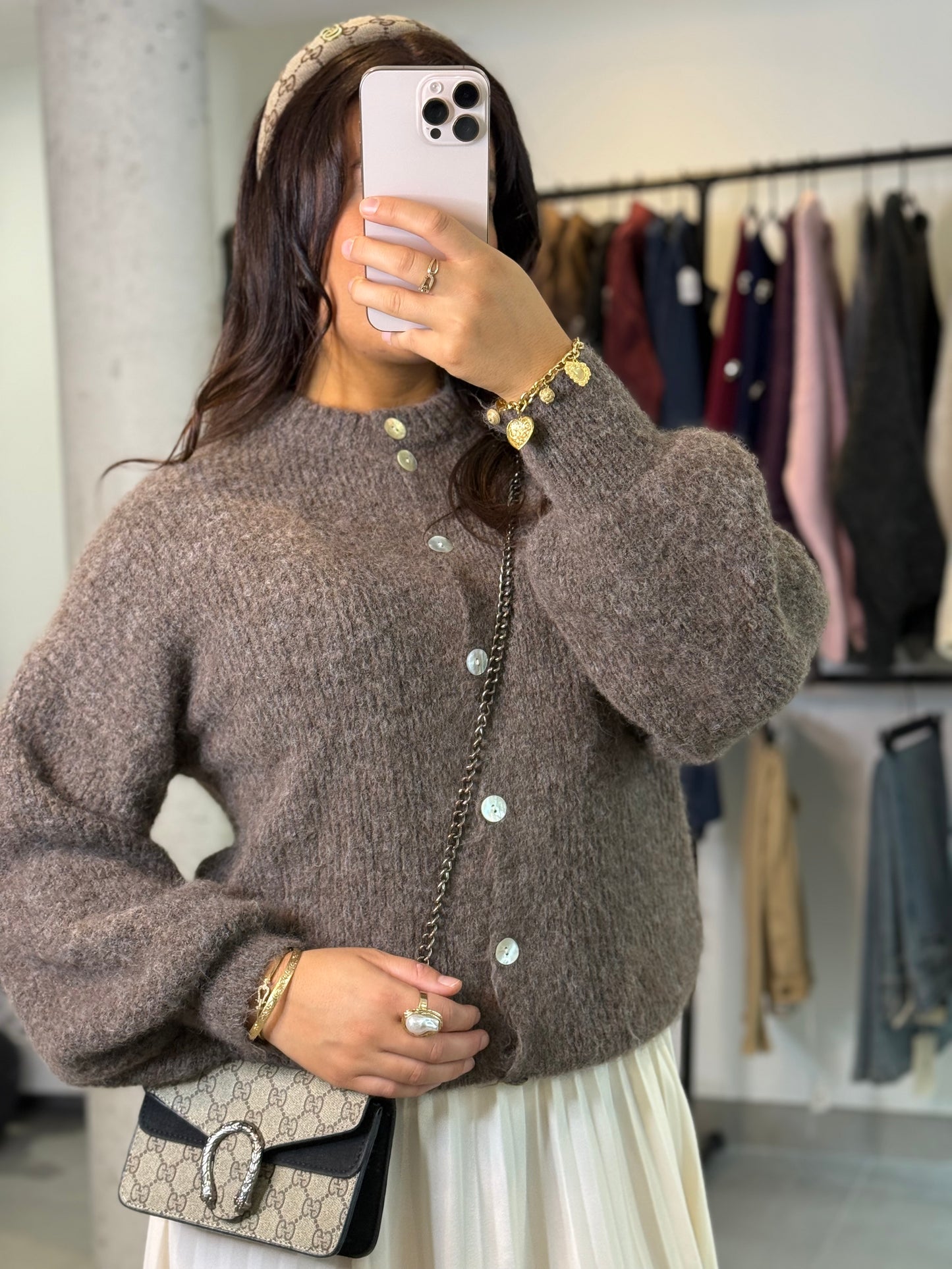Gilet Mina taupe