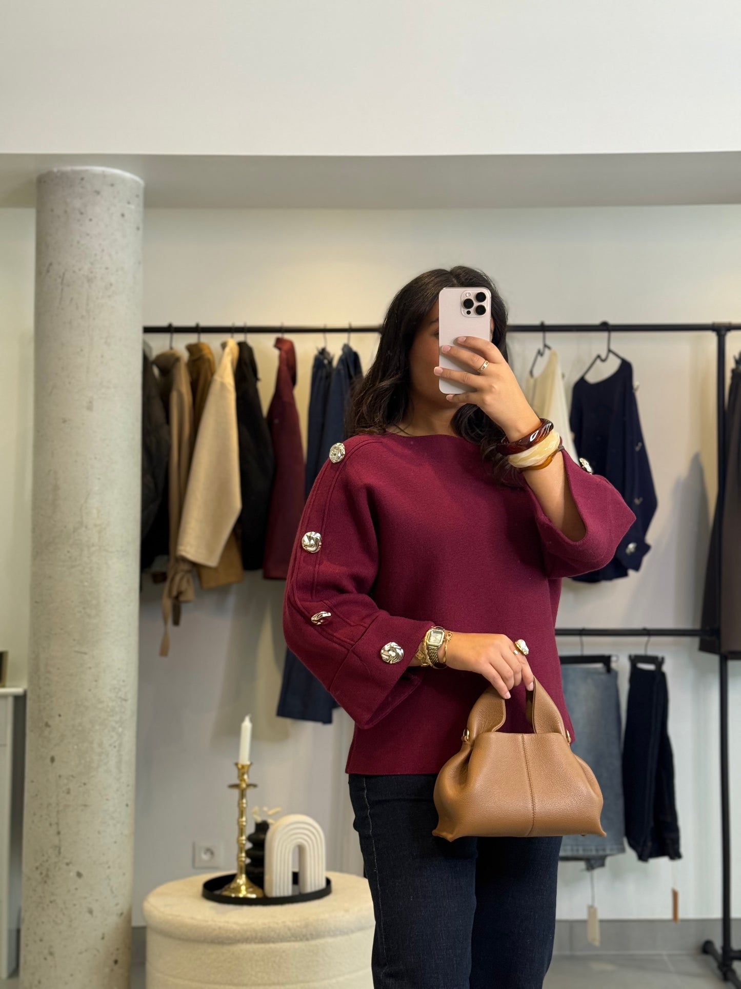 Pull Mery Bordeaux