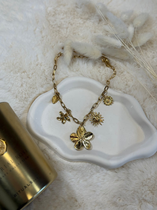 Collier breloques Flora