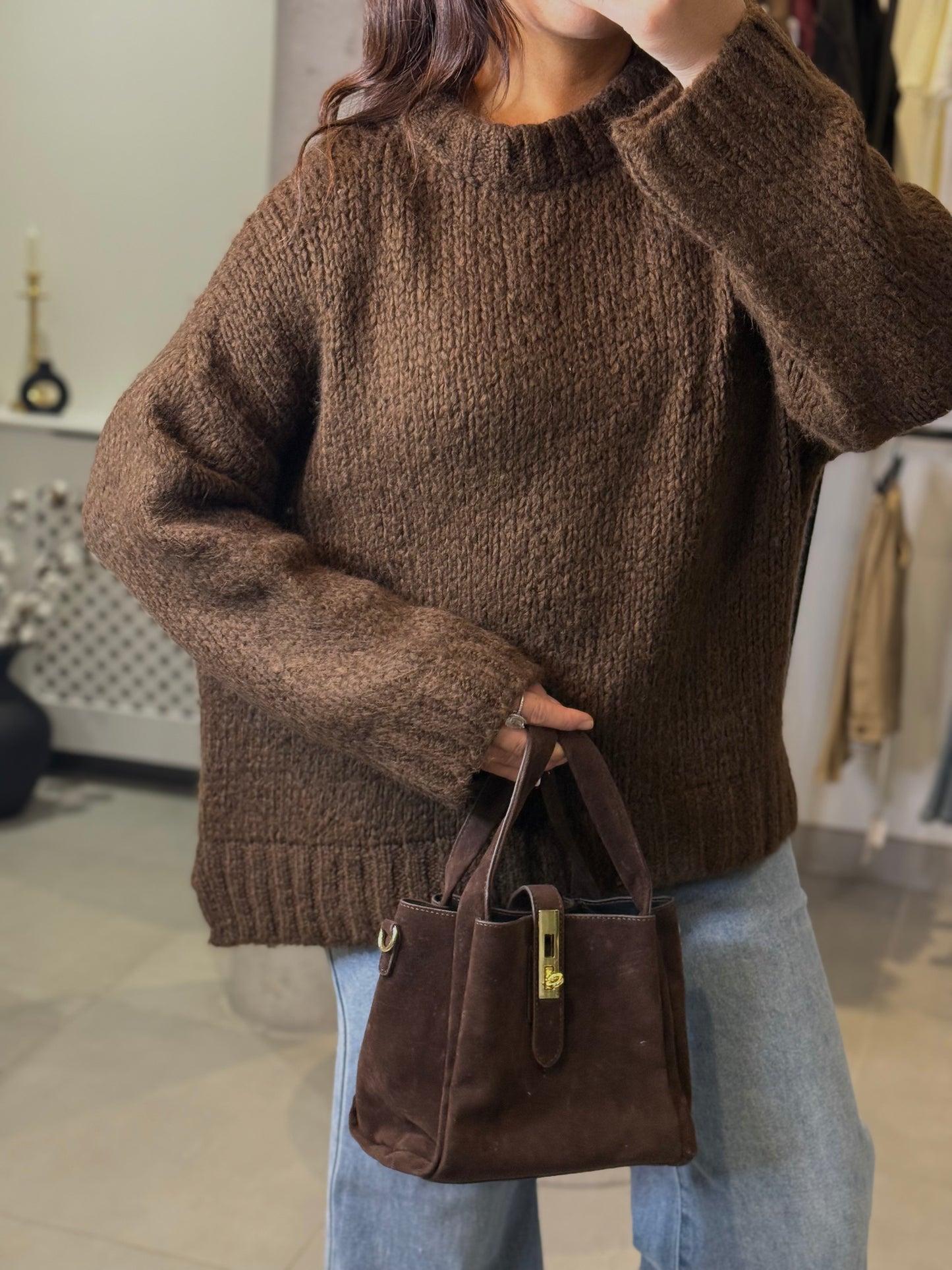 Pull Gaby chocolat