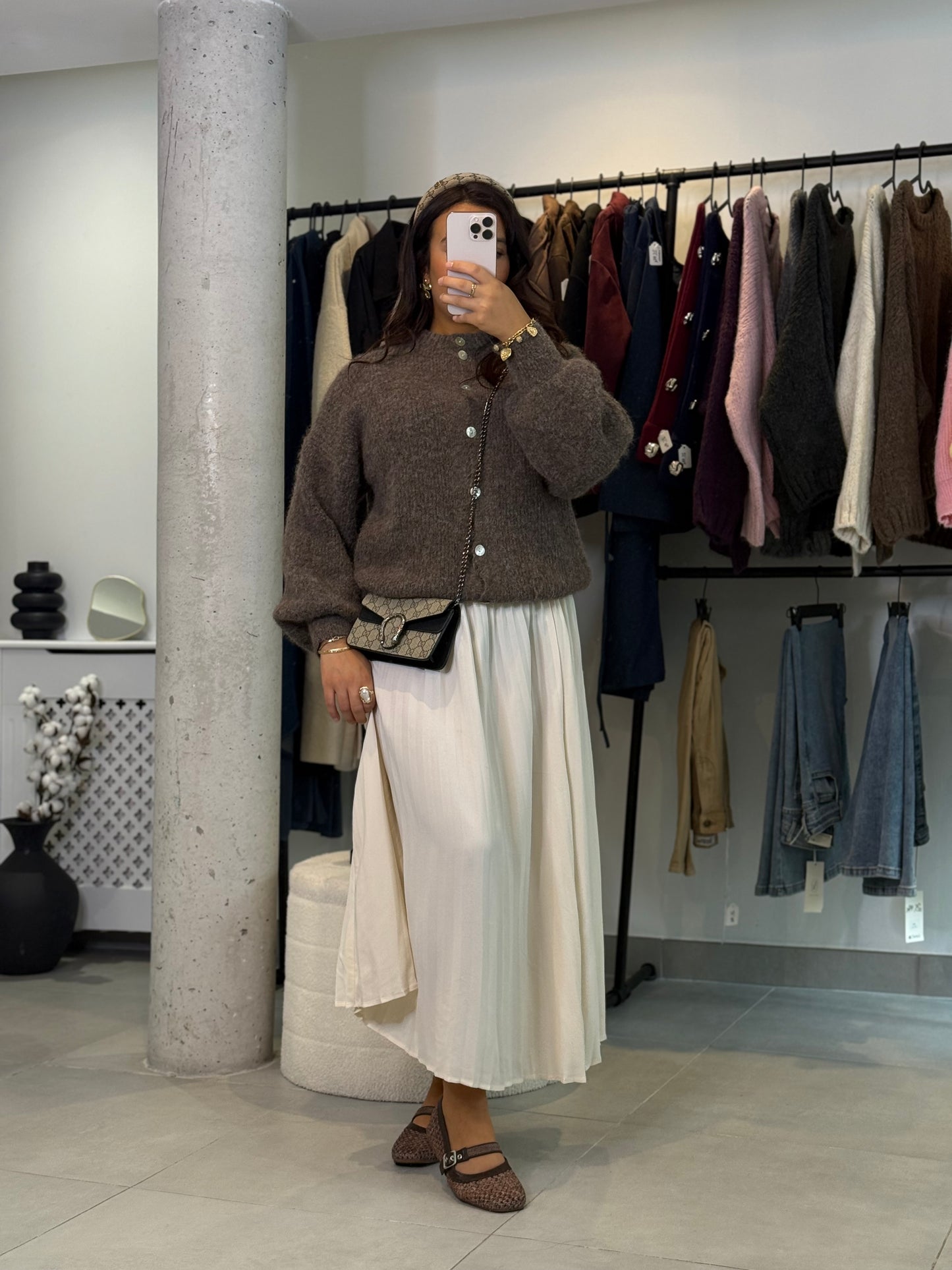 Gilet Mina taupe