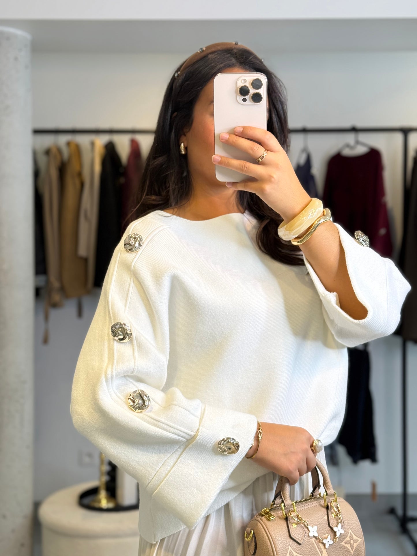 Pull Mery blanc