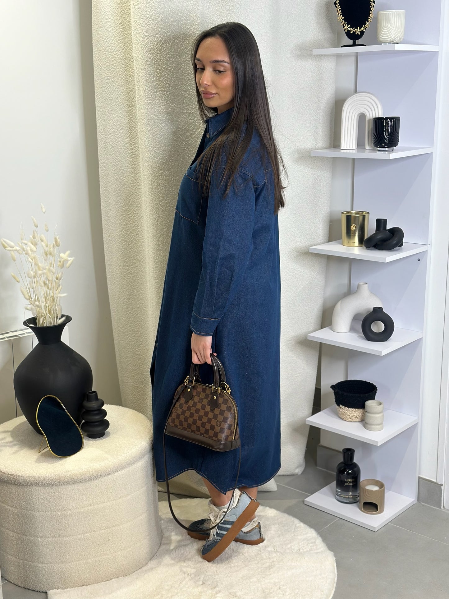 Robe chemise en jean