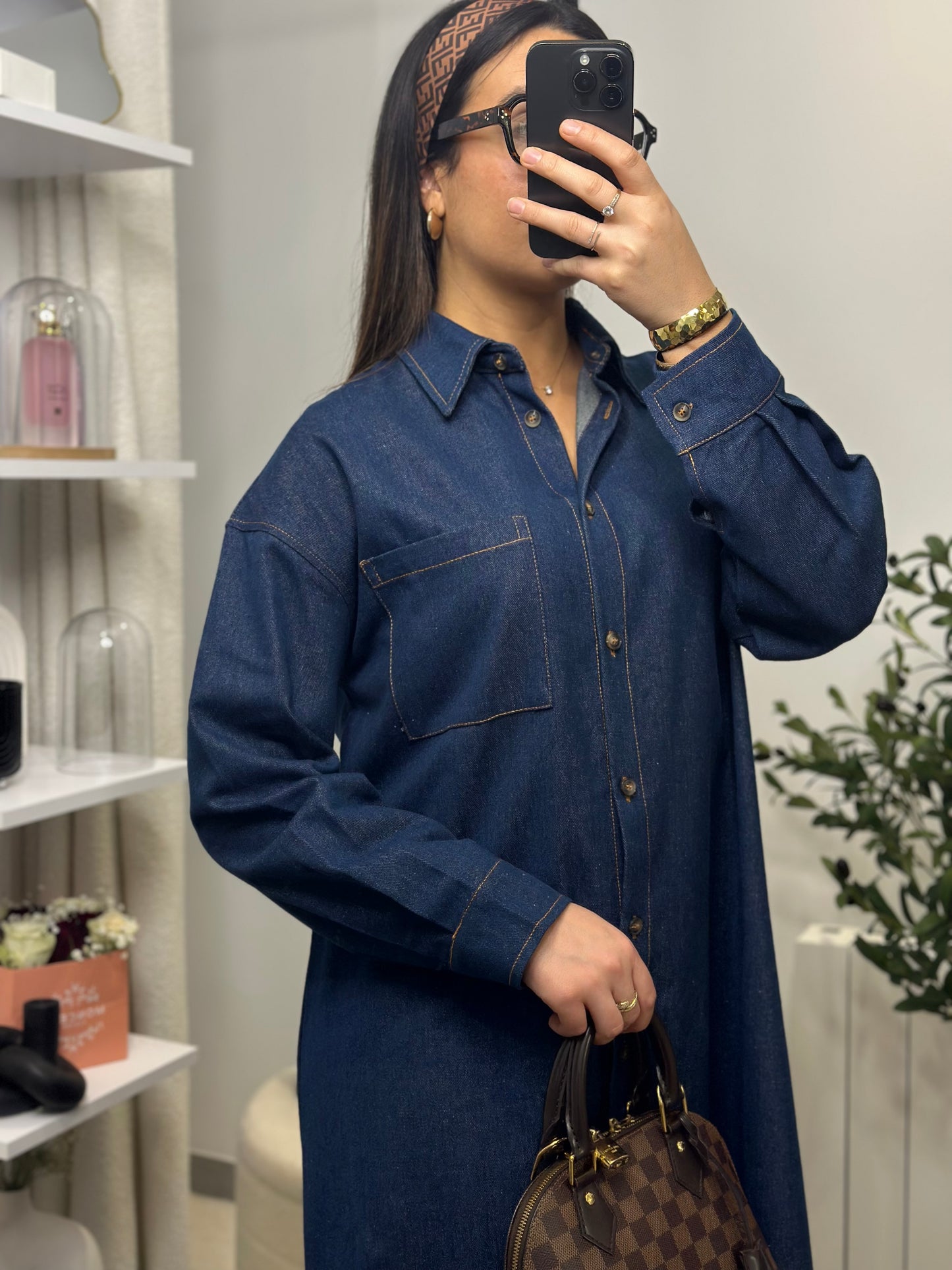 Robe chemise en jean