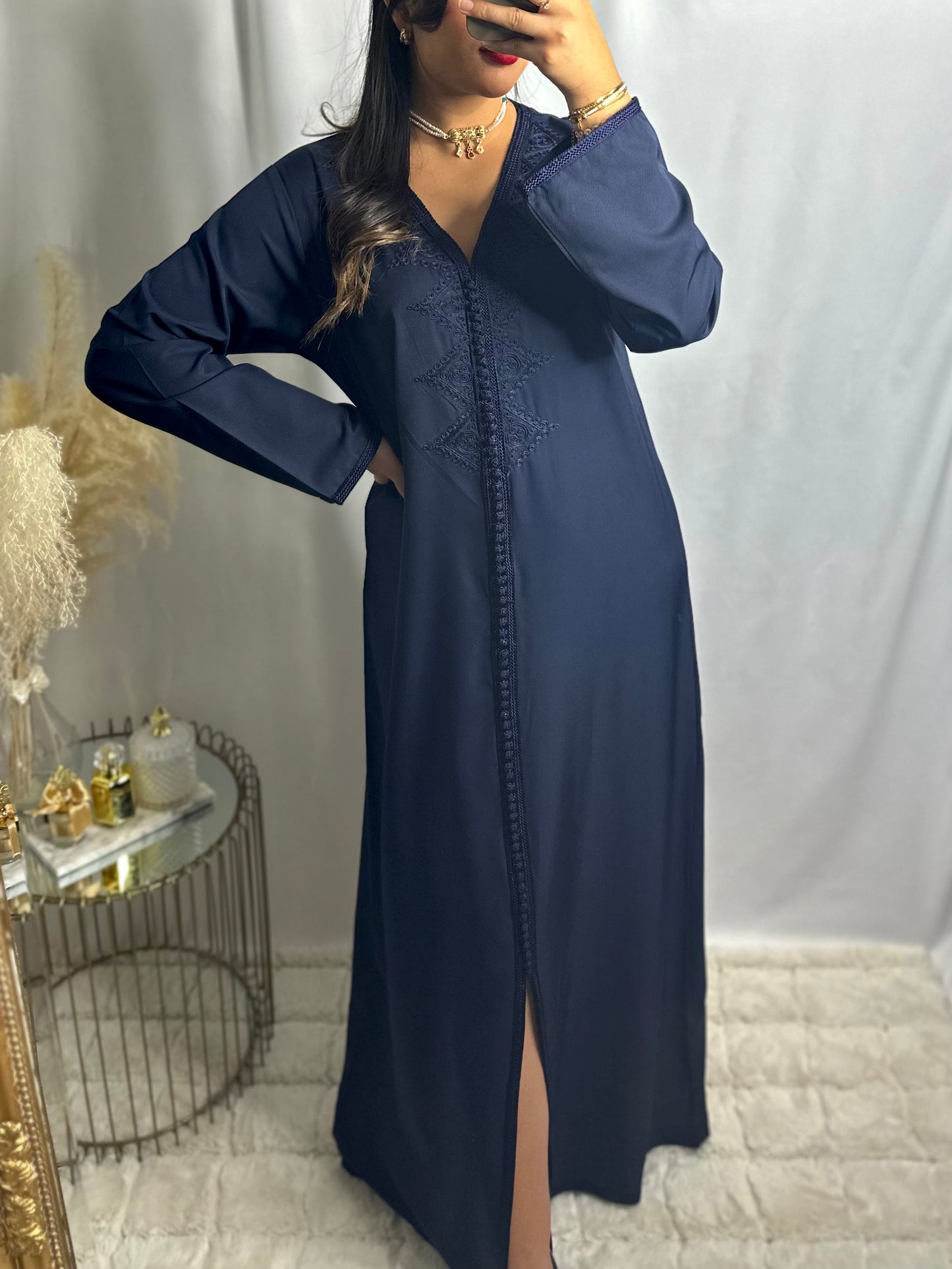 Caftan Kimono Zayna bleu marine