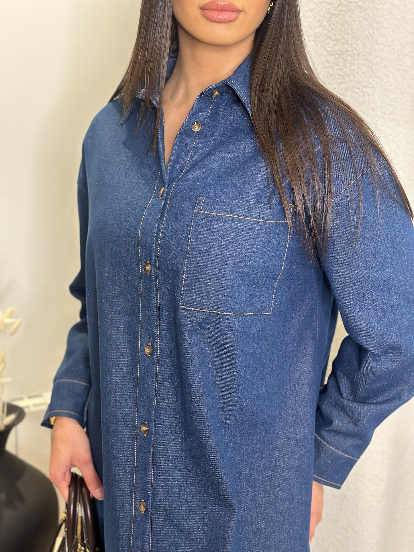 Robe chemise en jean