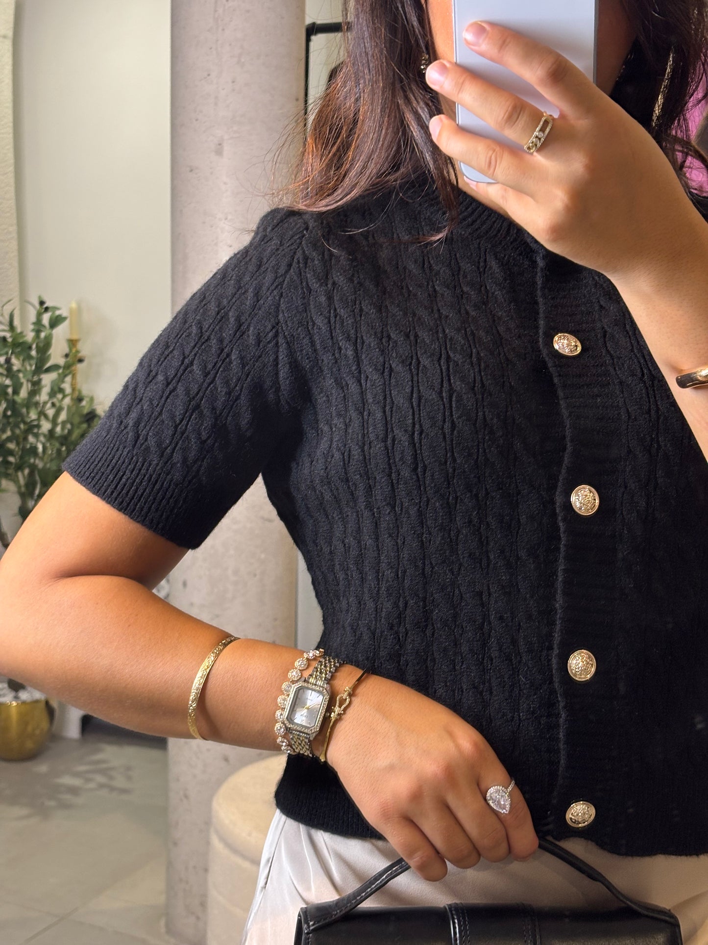 Gilet en maille noir