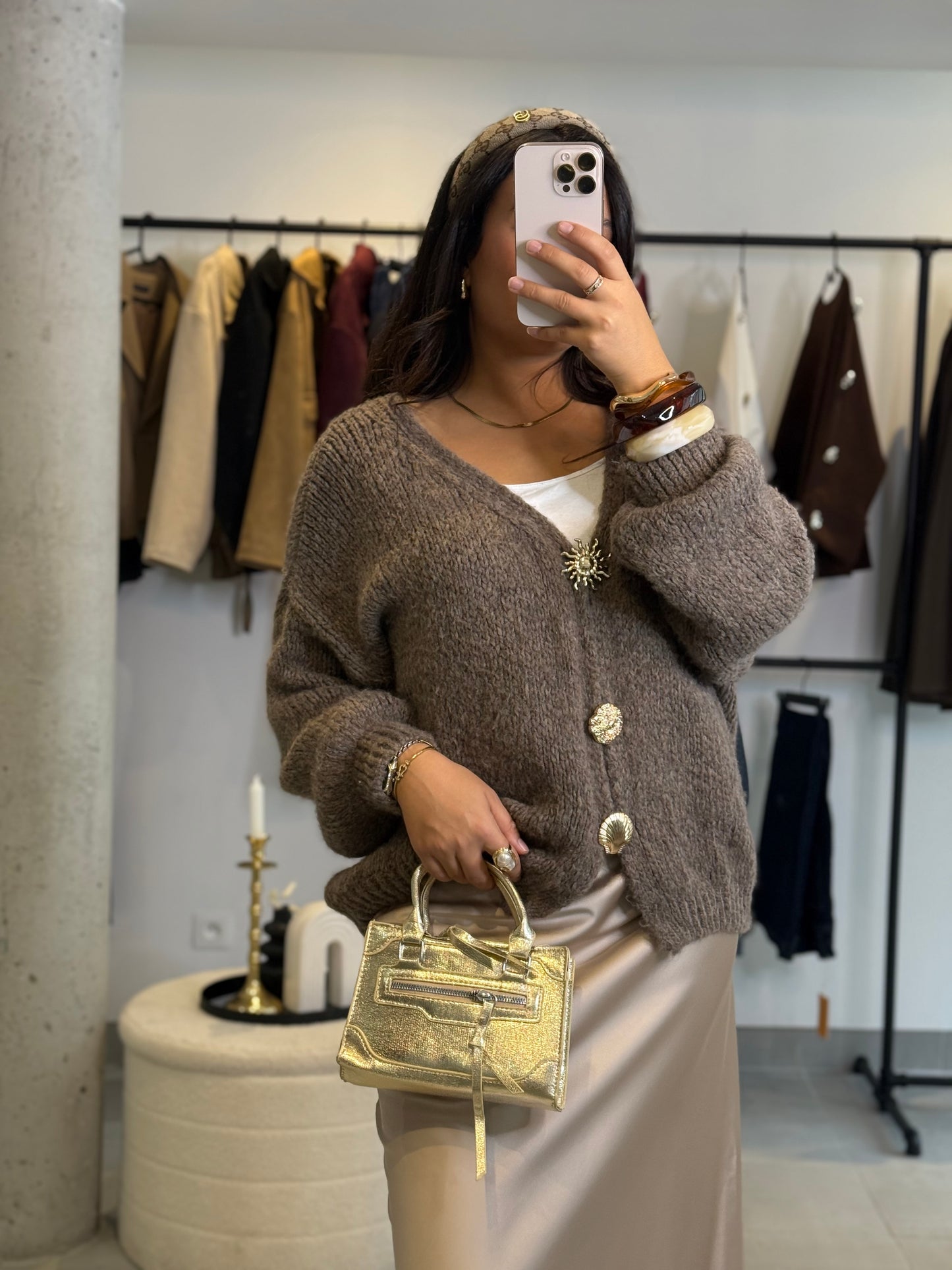 Gilet Stella taupe