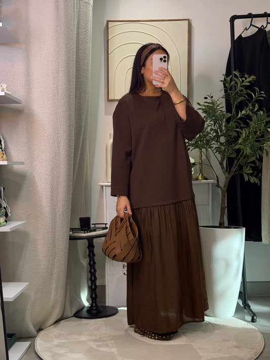 Robe Kenza marron
