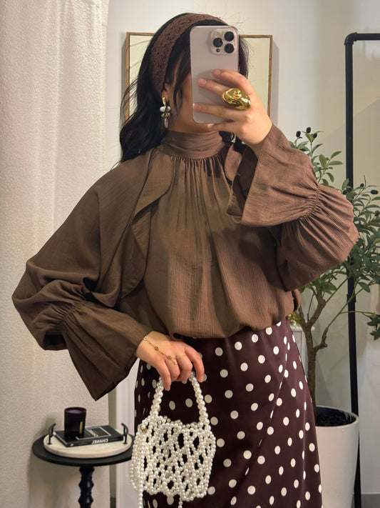 Chemisier Vanilla marron