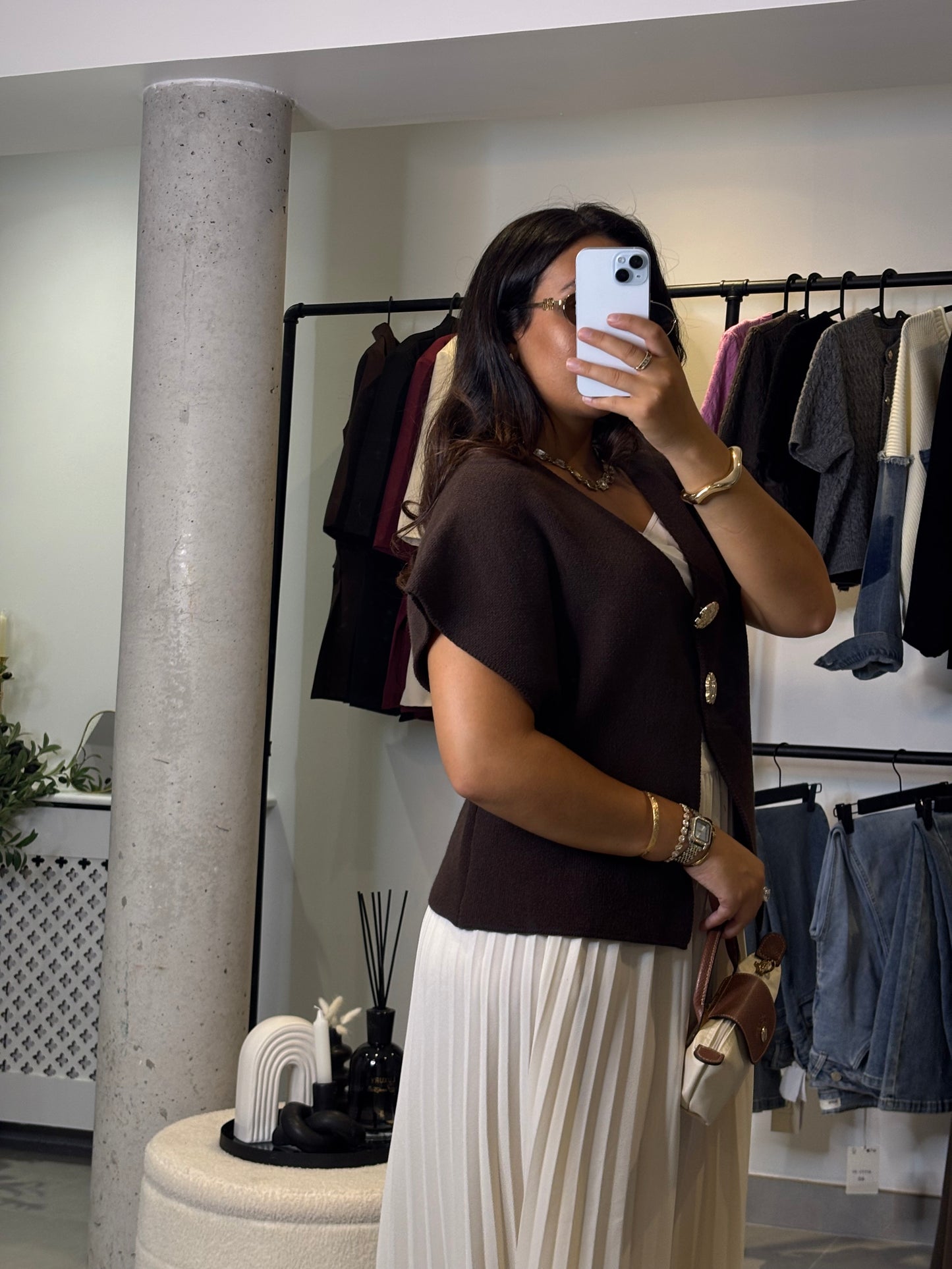 Gilet Milky marron