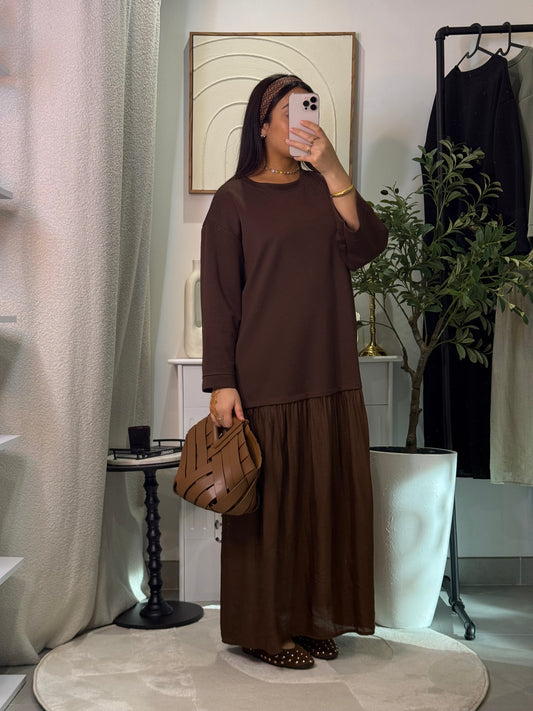Robe Kenza marron