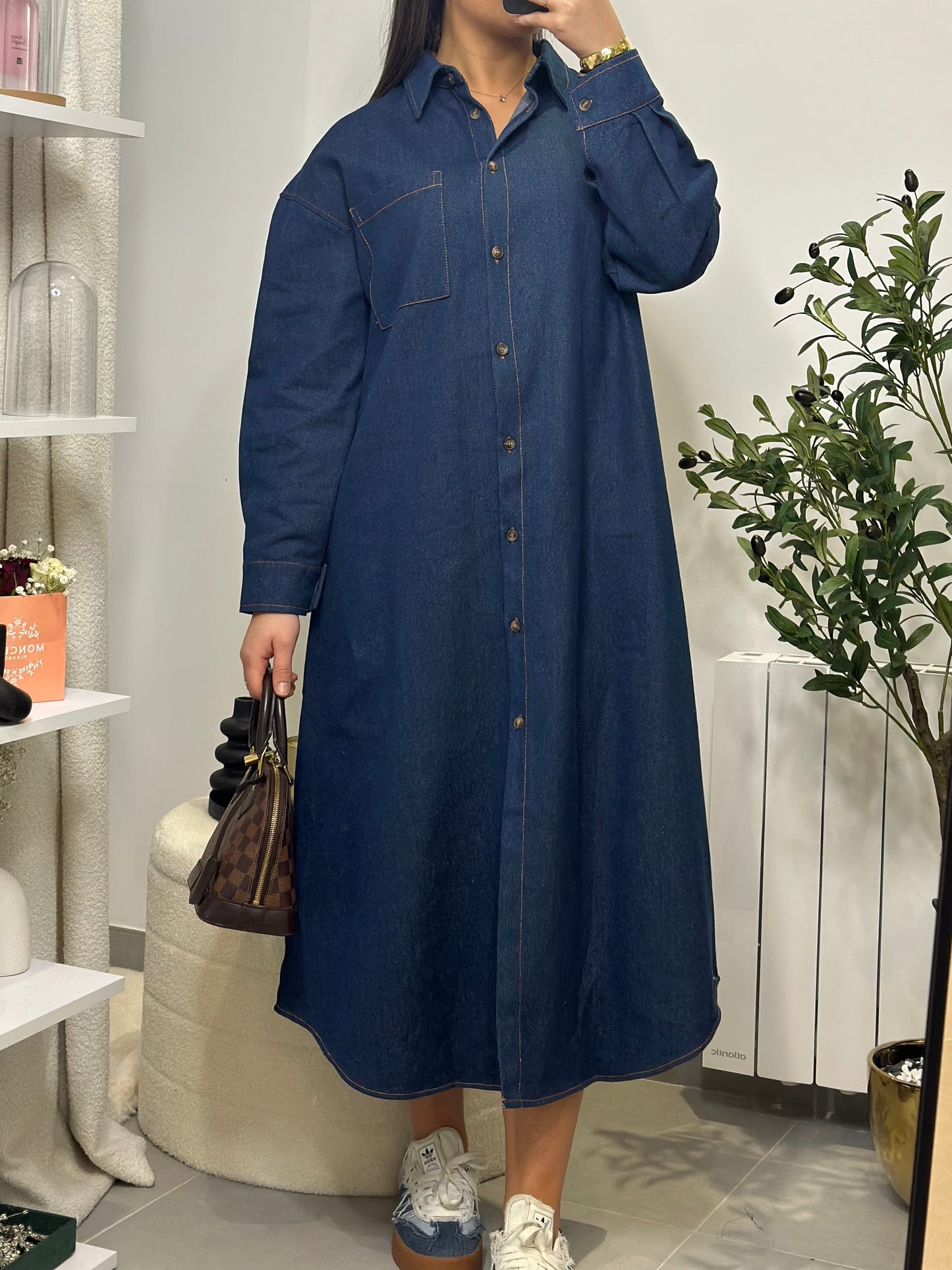 Robe chemise en jean