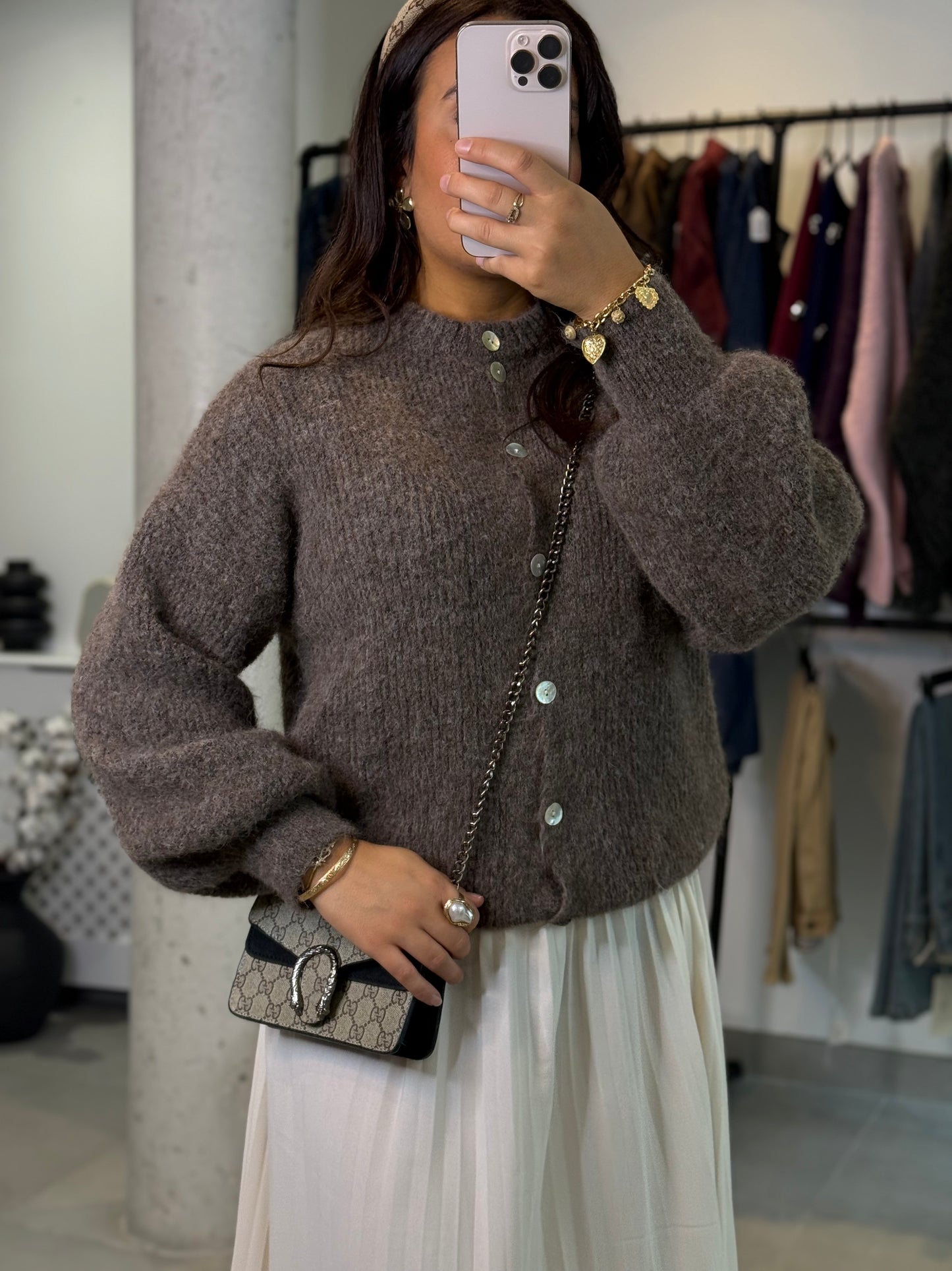 Gilet Mina taupe