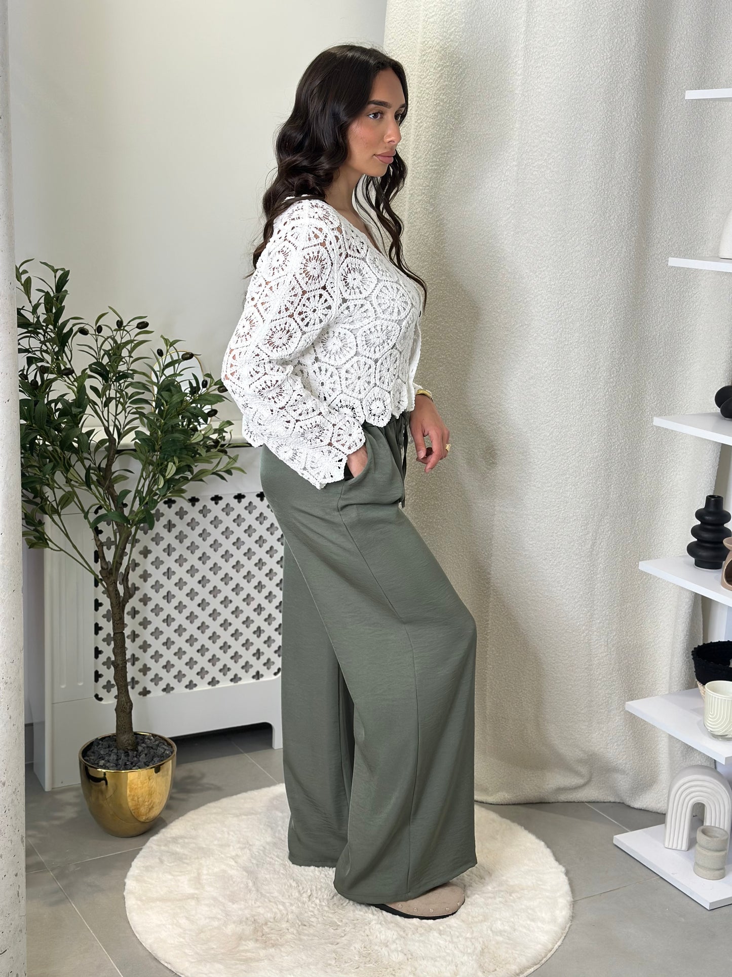 Gilet en crochet blanc