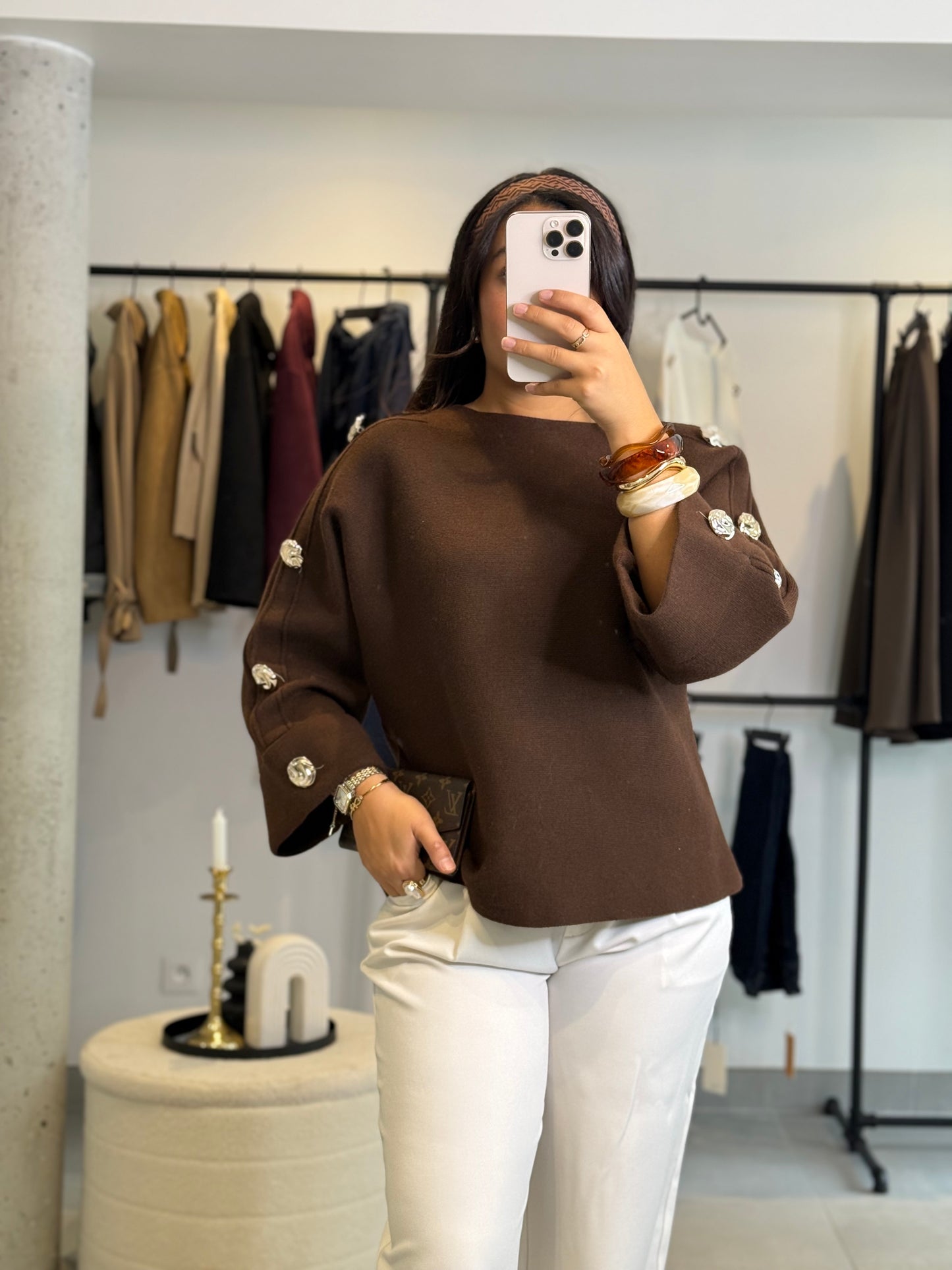 Pull Mery marron