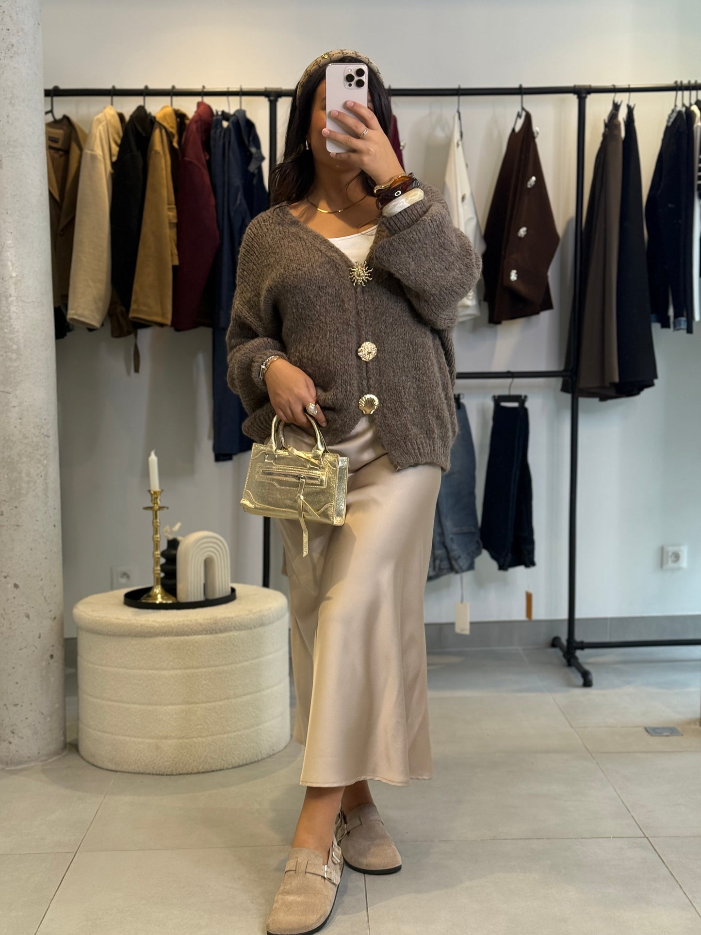 Gilet Stella taupe
