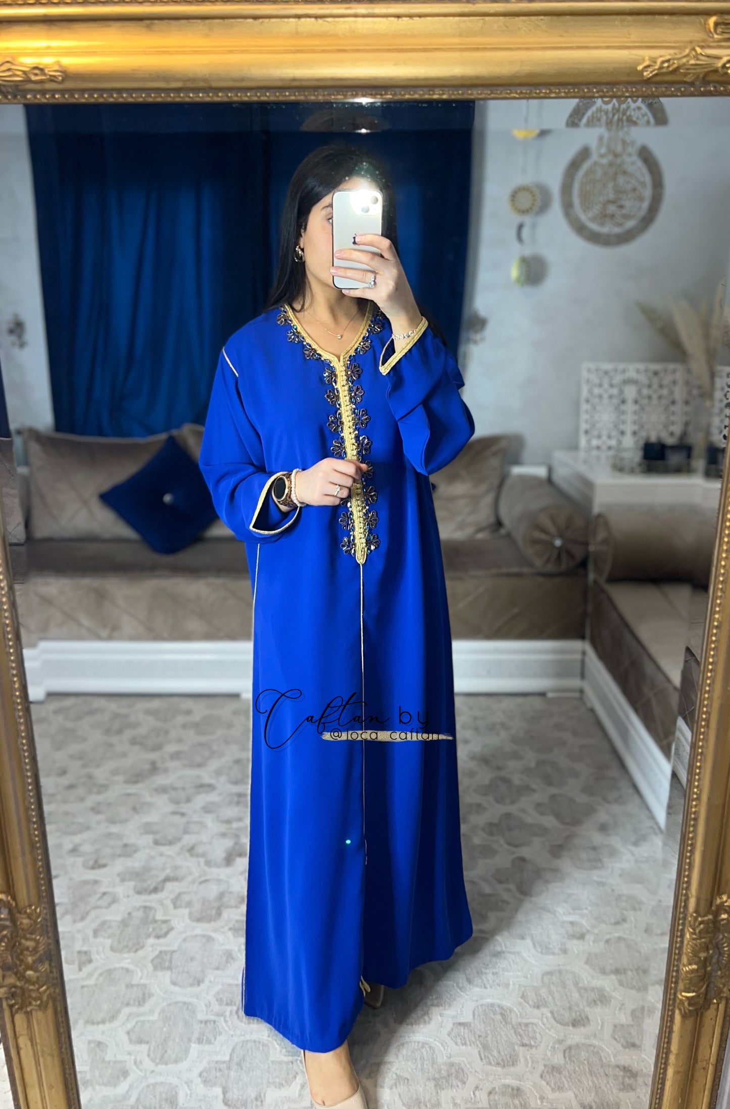 Caftan Inaya Bleu roi
