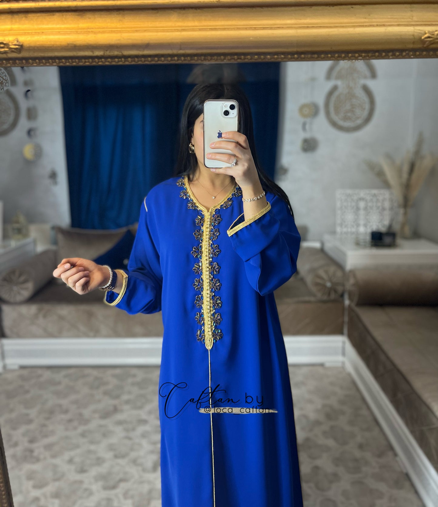 Caftan Inaya Bleu roi