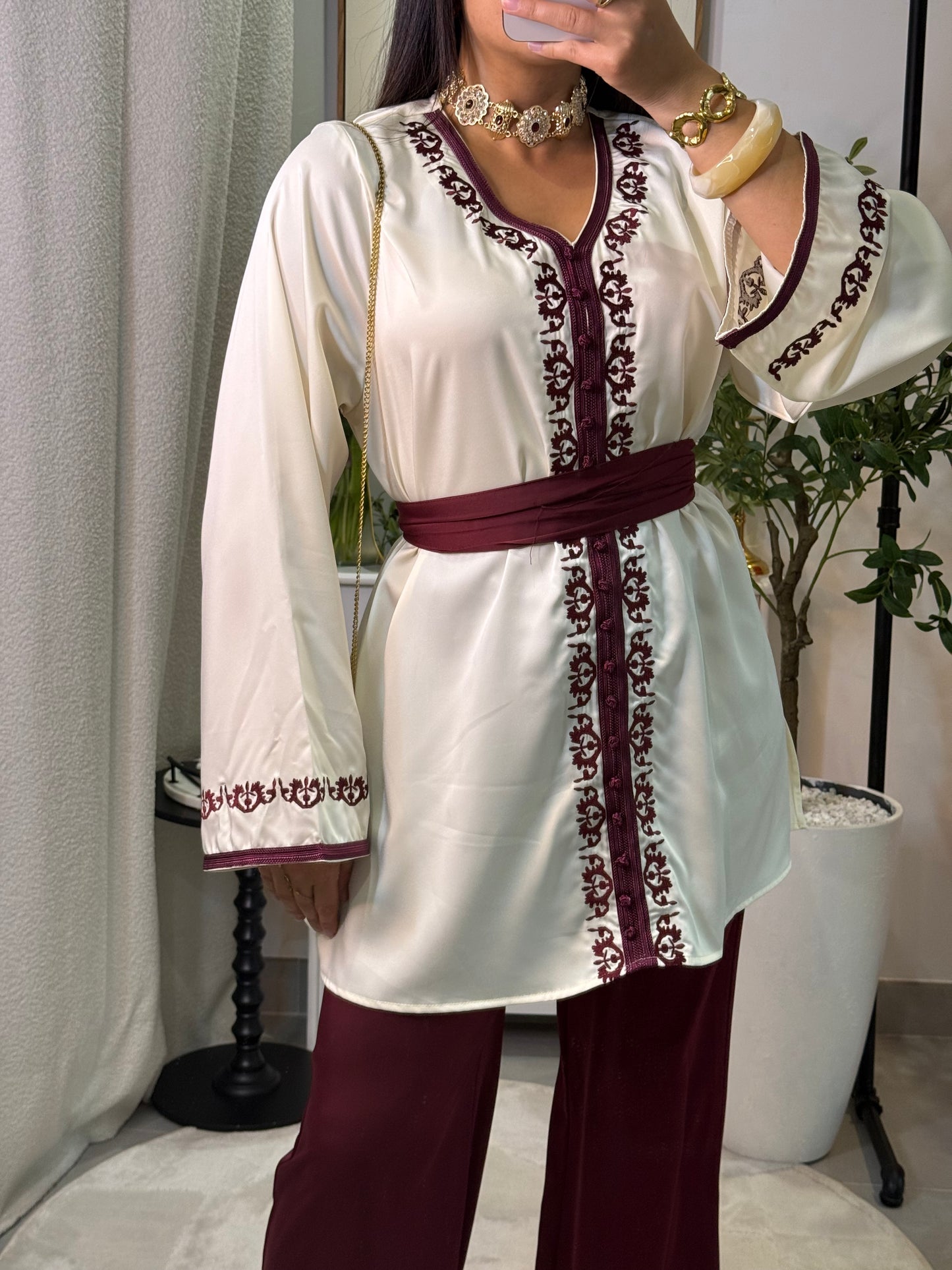 Ensemble jabador bordeaux