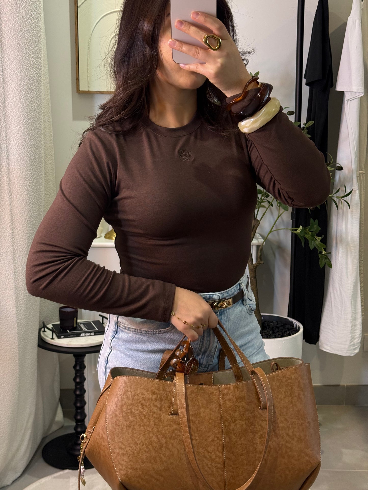 T-shirt inspi Loewe marron