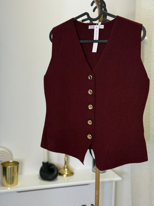 Gilet Anita bordeaux